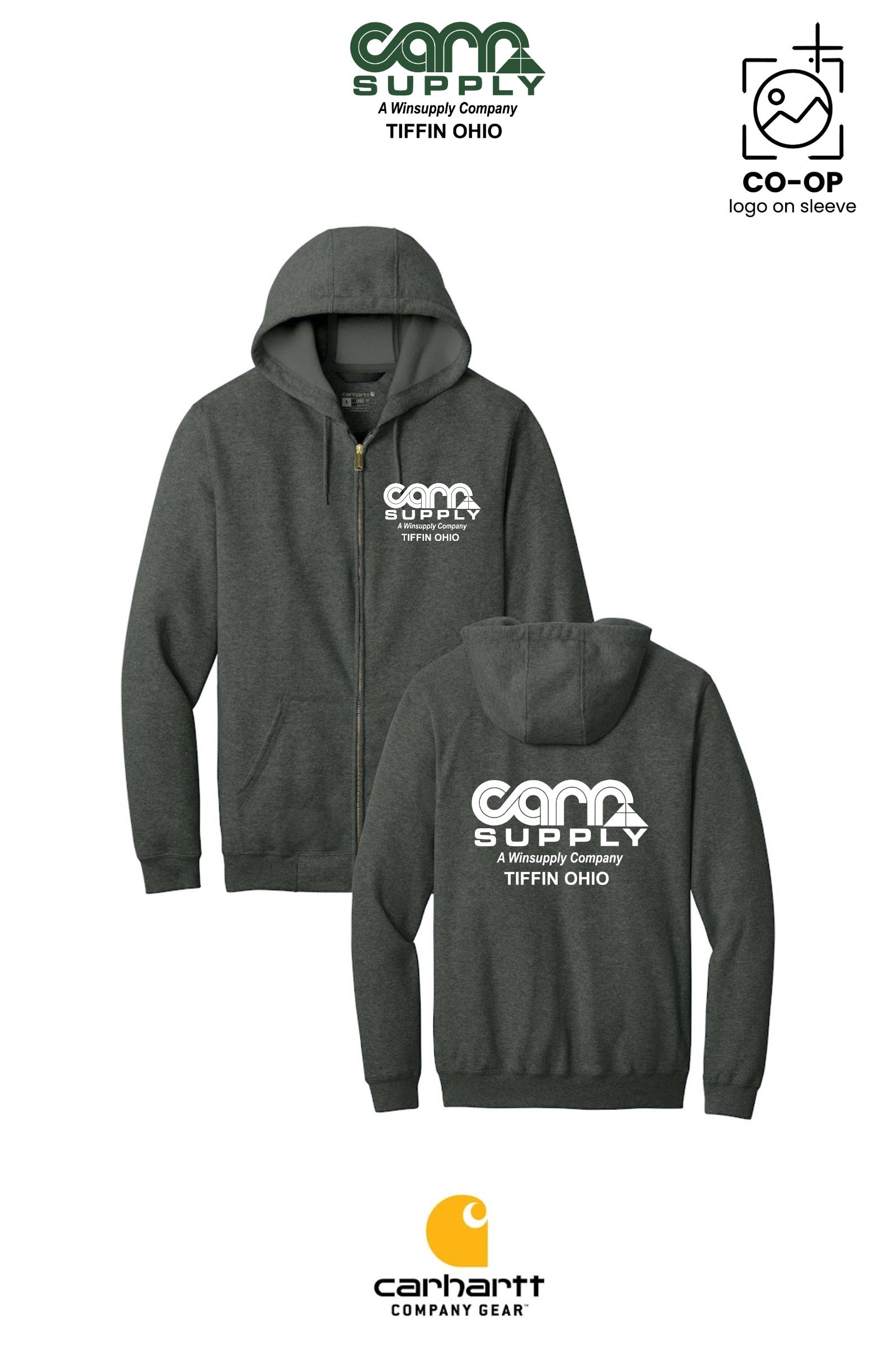 Carhartt® Midweight Hooded Zip-Front Sweatshirt - Carr Supply - Tiffin