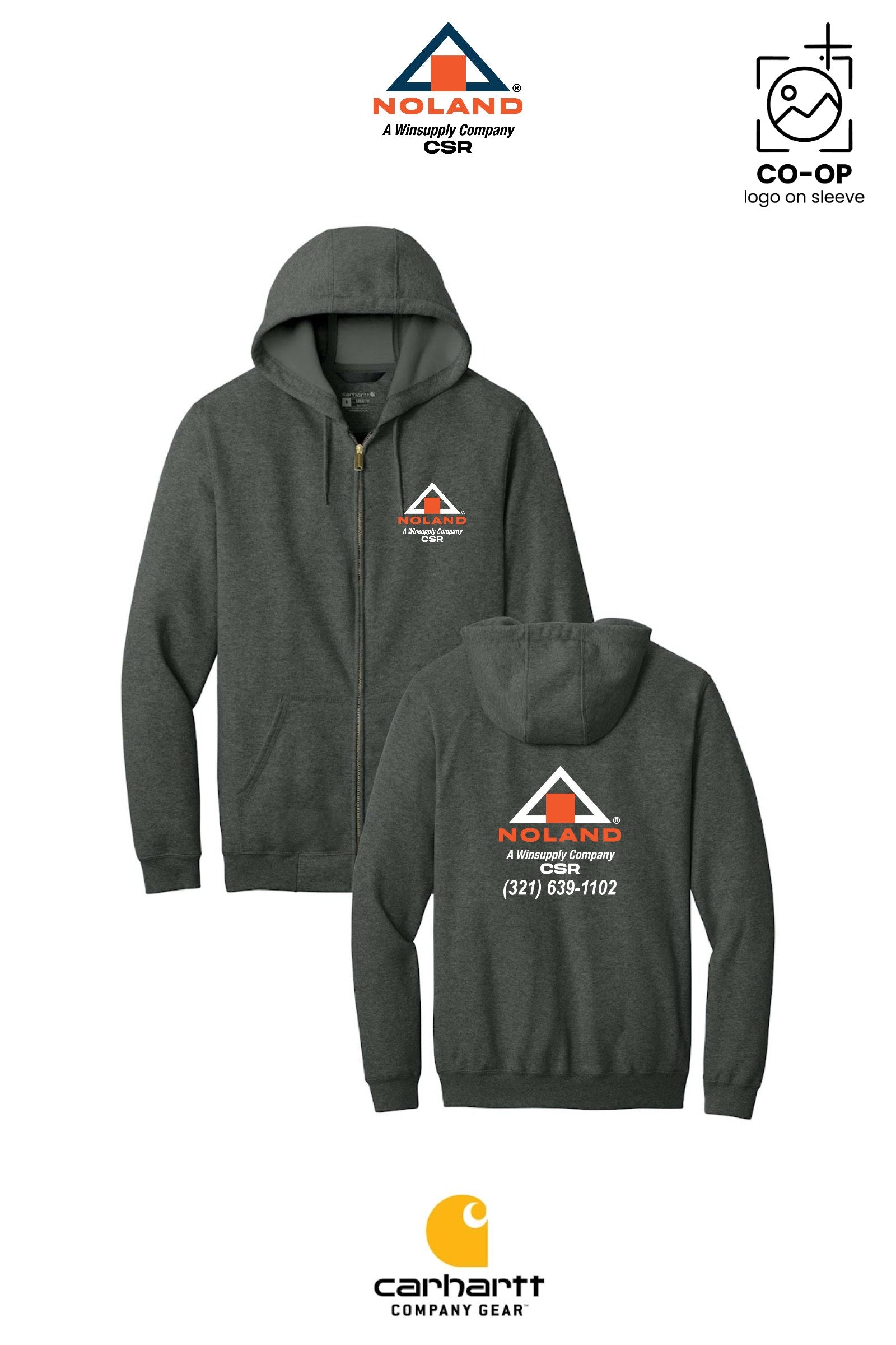 Carhartt® Midweight Hooded Zip-Front Sweatshirt - Noland CSR