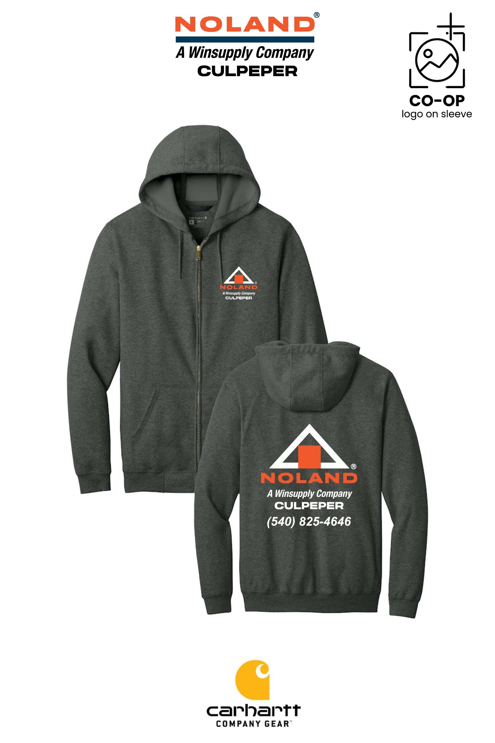 Carhartt® Midweight Hooded Zip-Front Sweatshirt - Culpeper Noland