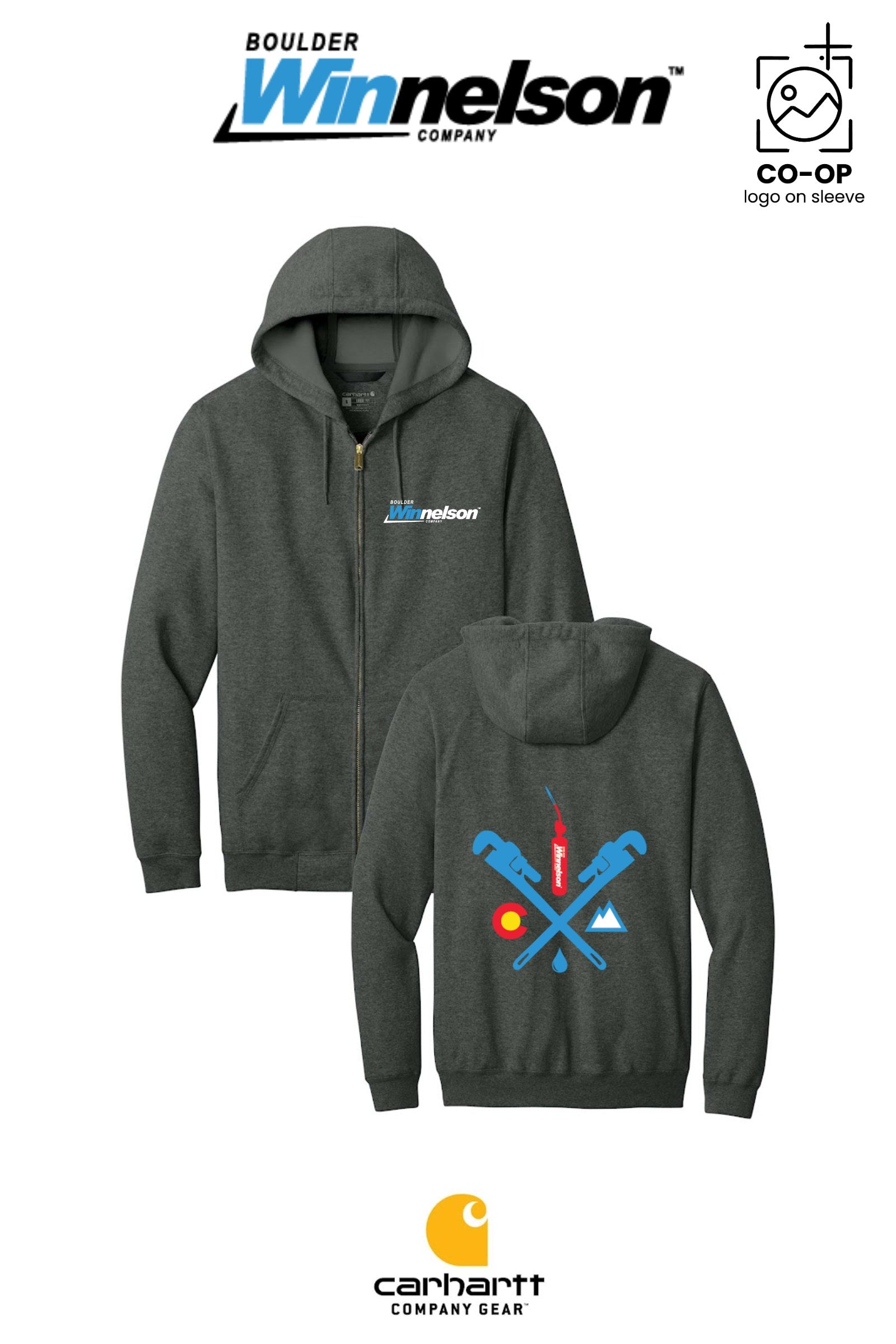 Carhartt® Midweight Hooded Zip-Front Sweatshirt - Boulder Winnelson