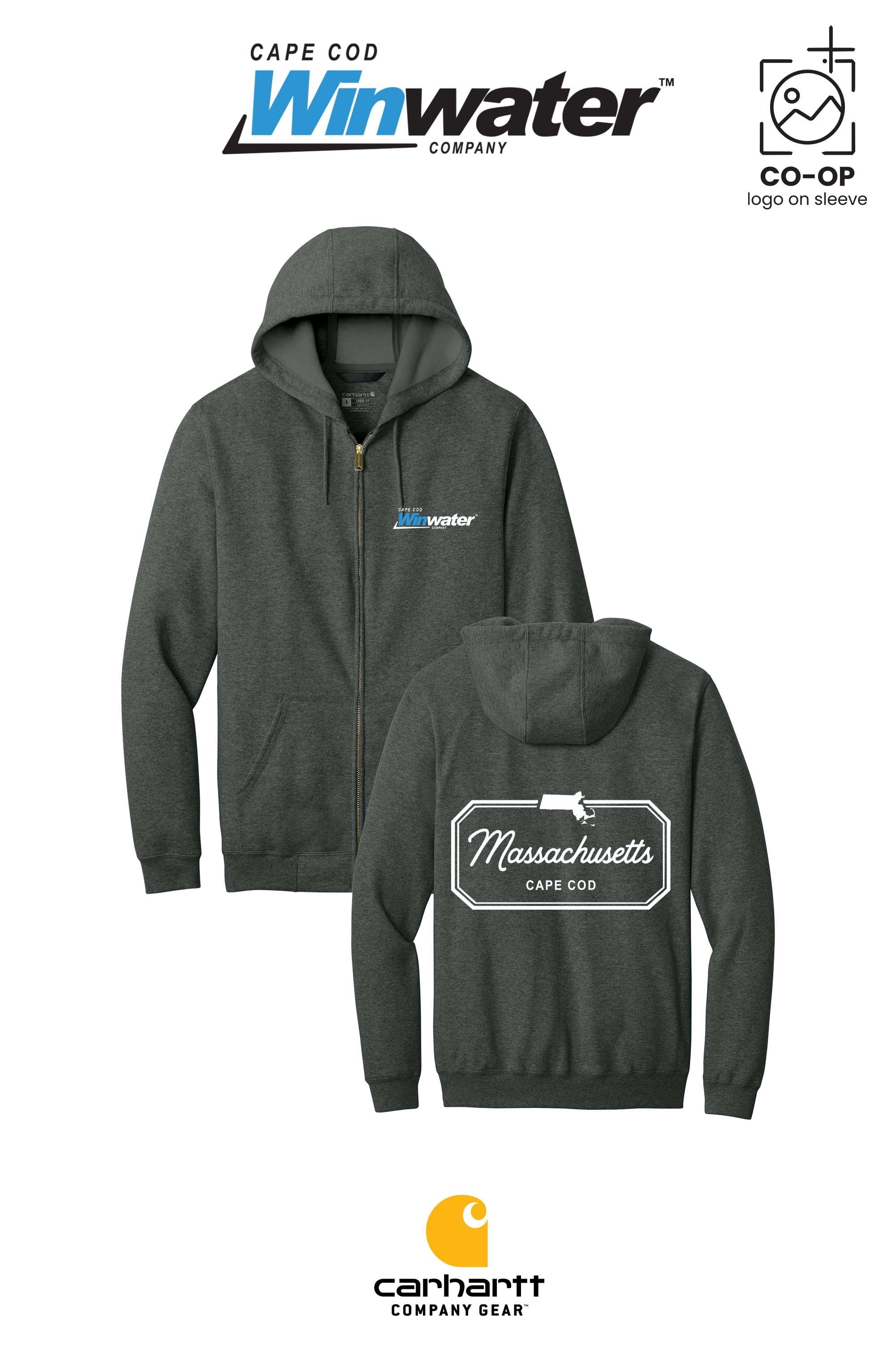 Carhartt® Midweight Hooded Zip-Front Sweatshirt - Winwater Cape Cod