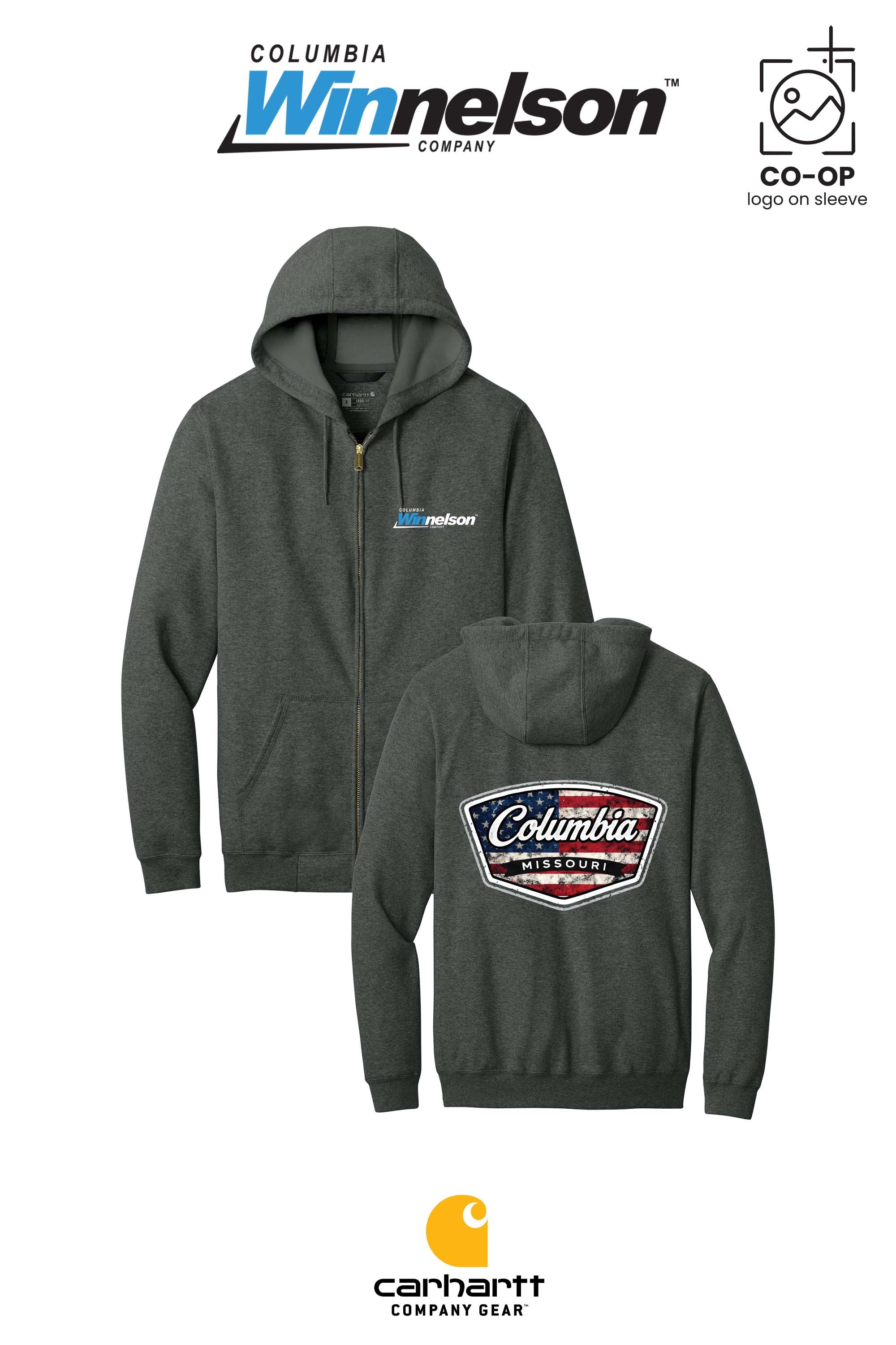 Carhartt® Midweight Hooded Zip-Front Sweatshirt - Columbia MO Winnelson