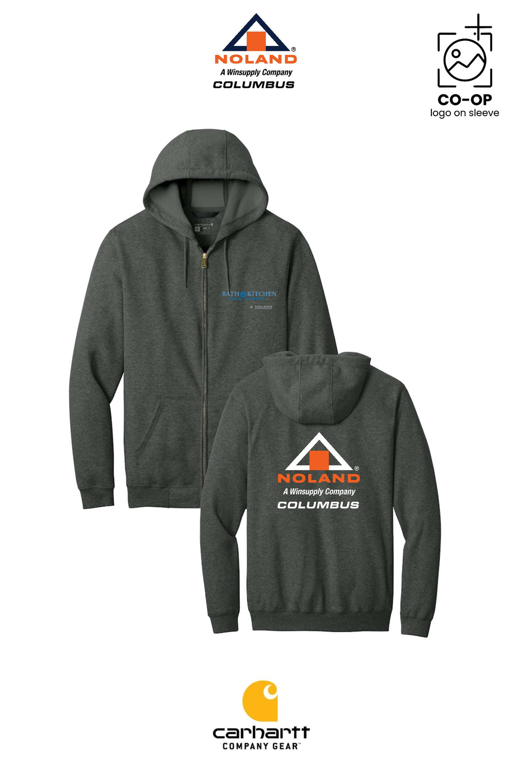 Carhartt® Midweight Hooded Zip-Front Sweatshirt - Columbus Noland