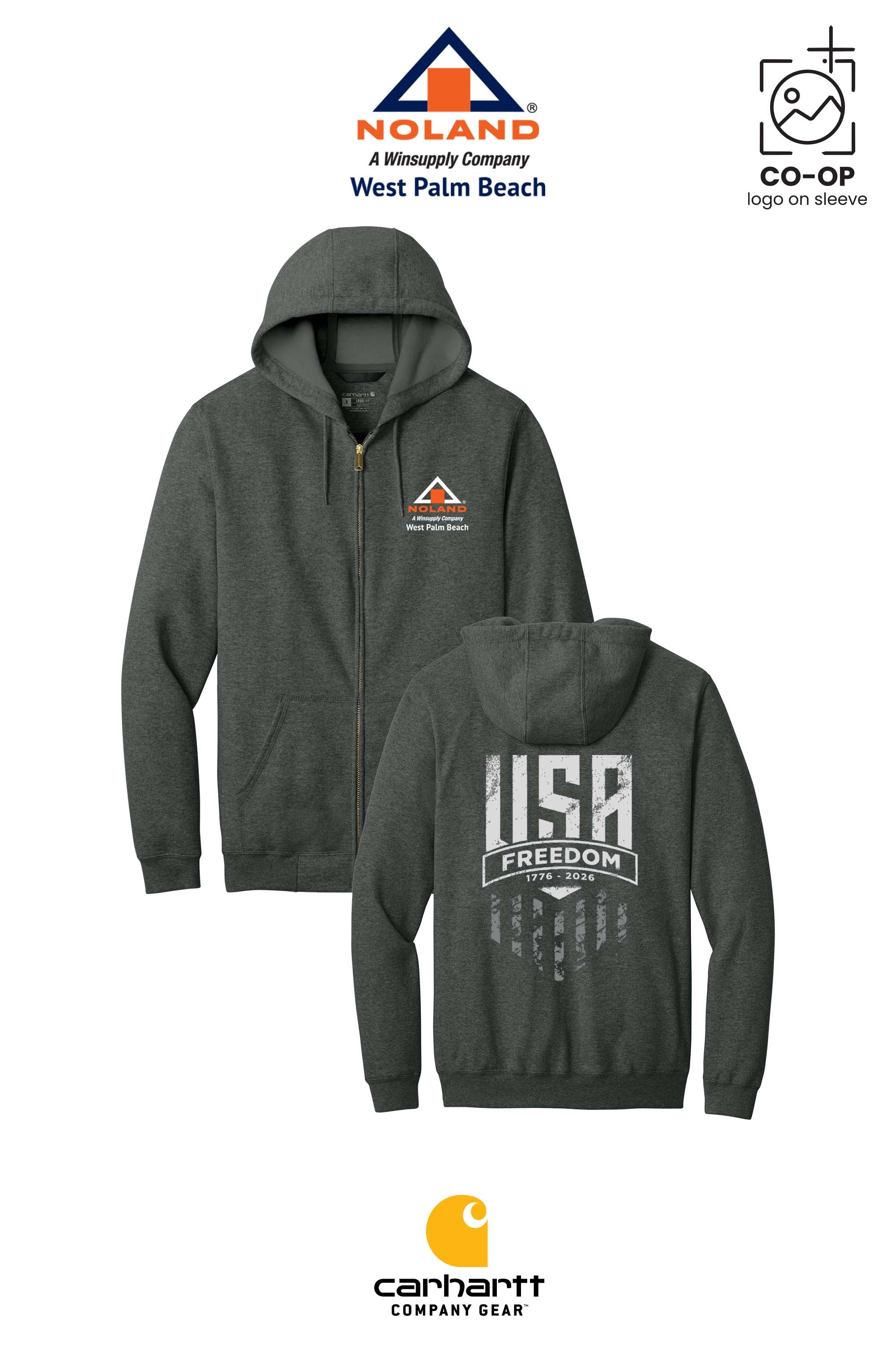 Carhartt® Midweight Hooded Zip-Front Sweatshirt - Noland West Palm Beach
