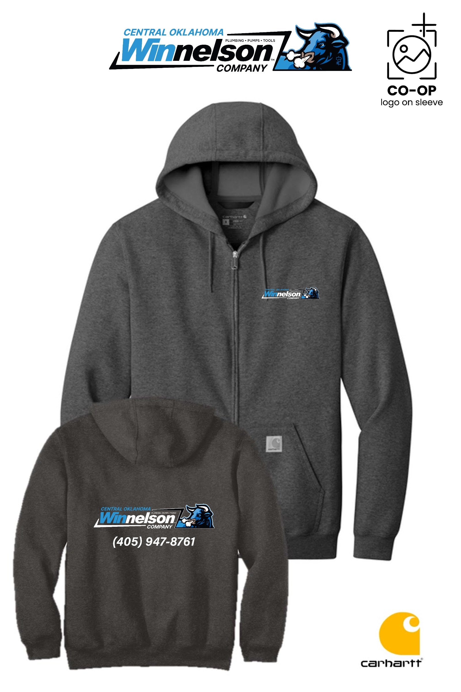 Carhartt® Midweight Hooded Zip-Front Sweatshirt - Winnelson Central Oklahoma