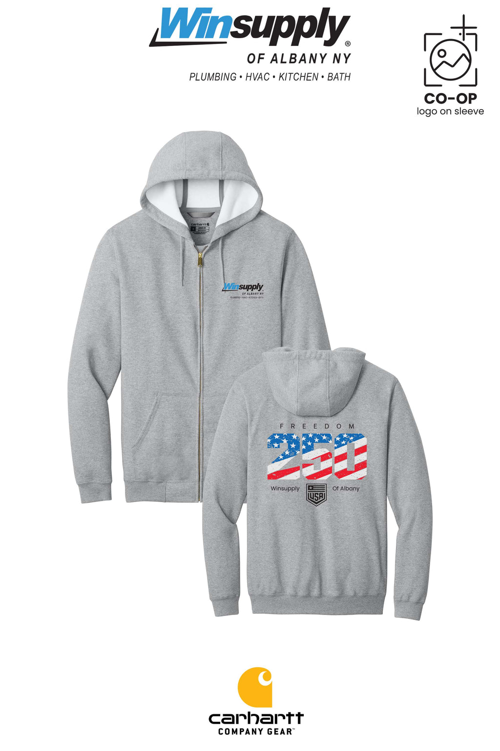 Carhartt® Midweight Hooded Zip-Front Sweatshirt - Winsupply of Albany NY