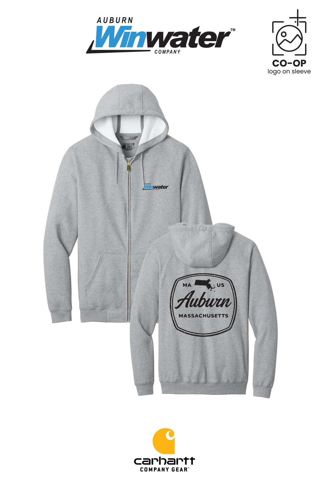 Carhartt® Midweight Hooded Zip-Front Sweatshirt - Auburn Winwater