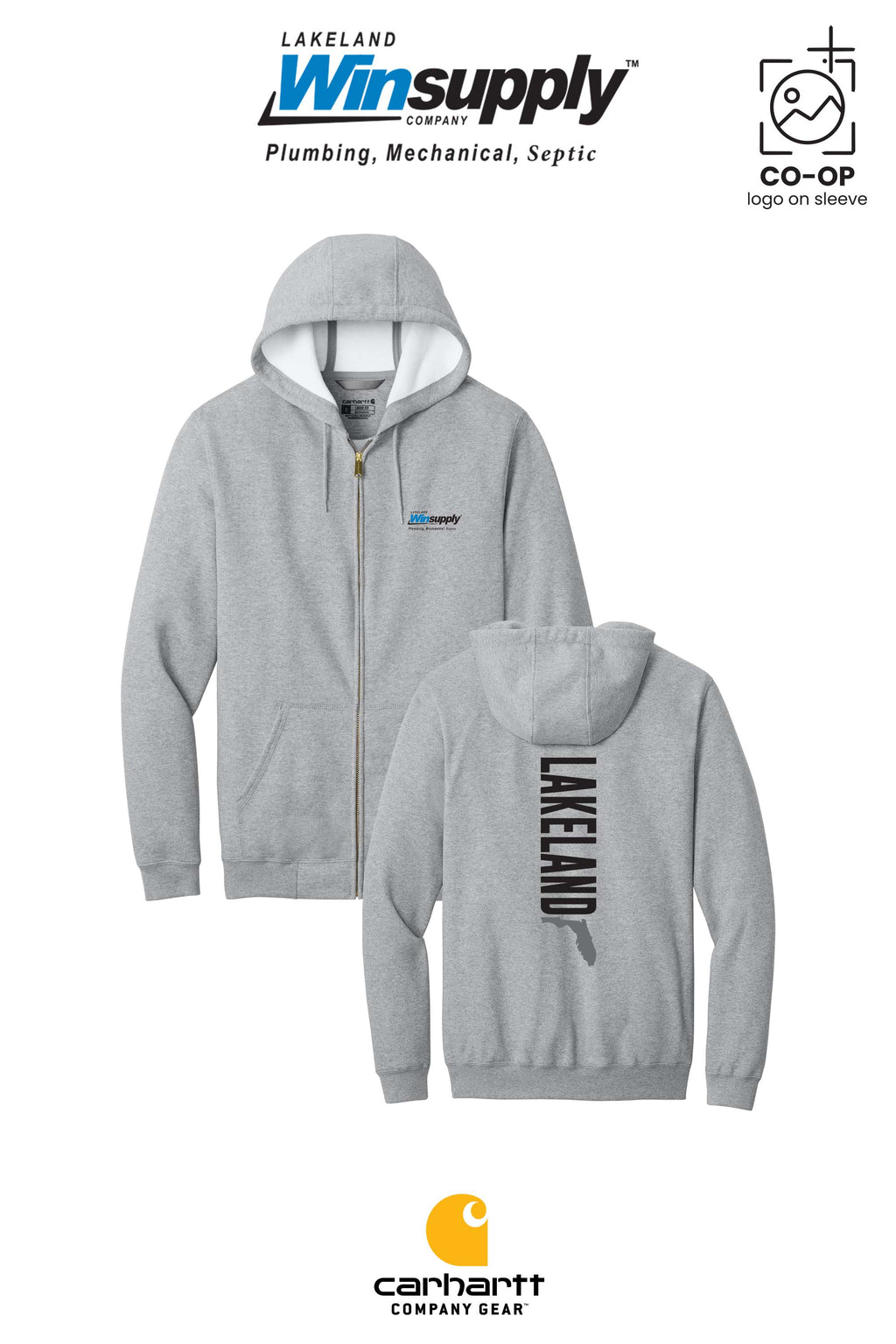 Carhartt® Midweight Hooded Zip-Front Sweatshirt - Lakeland Winsupply