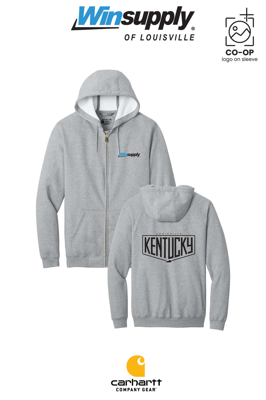 Carhartt® Midweight Hooded Zip-Front Sweatshirt - Winsupply of Louisville KY