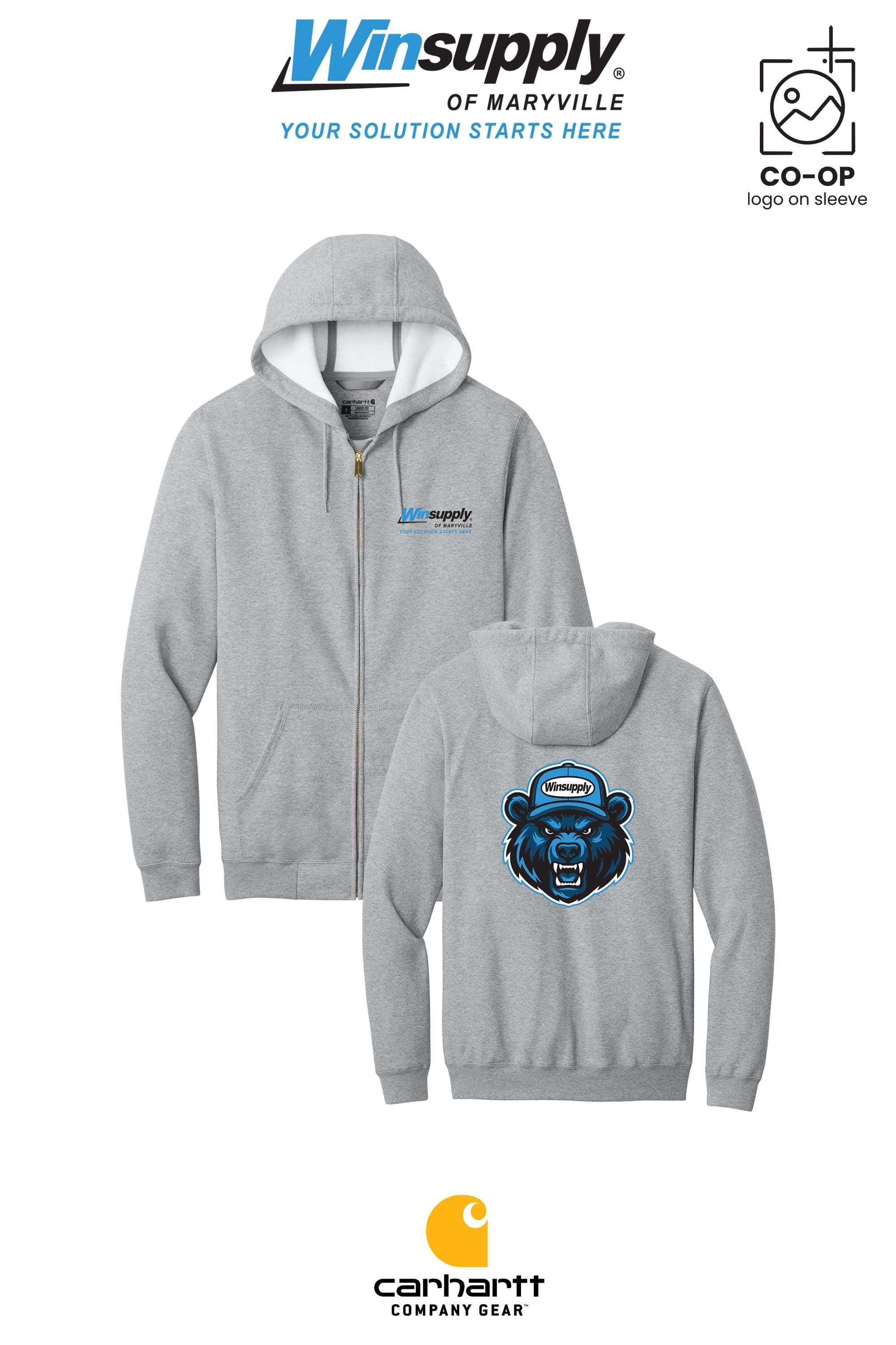 Carhartt® Midweight Hooded Zip-Front Sweatshirt - Winsupply of Maryville