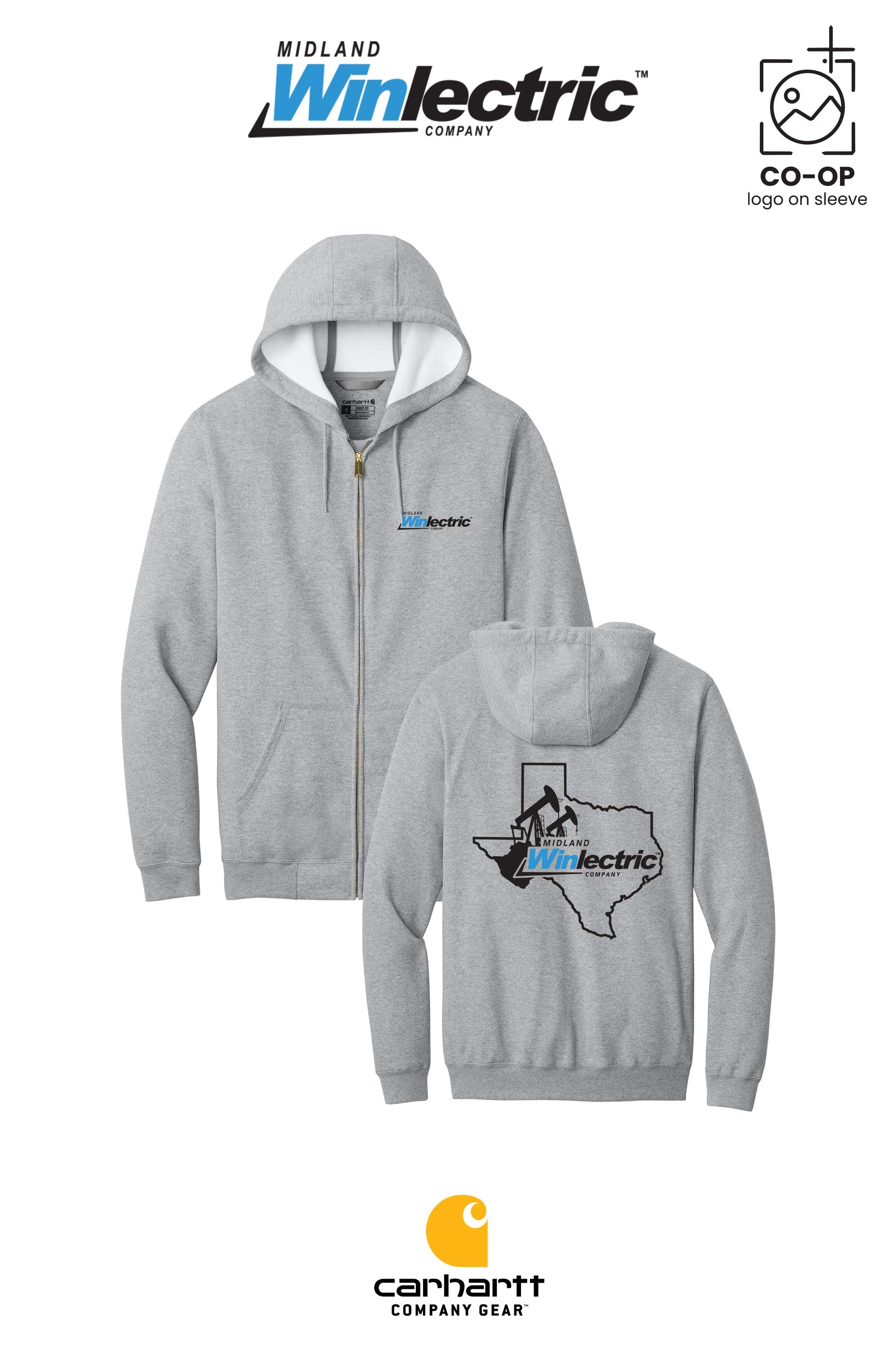 Carhartt® Midweight Hooded Zip-Front Sweatshirt - Winlectric of Midland