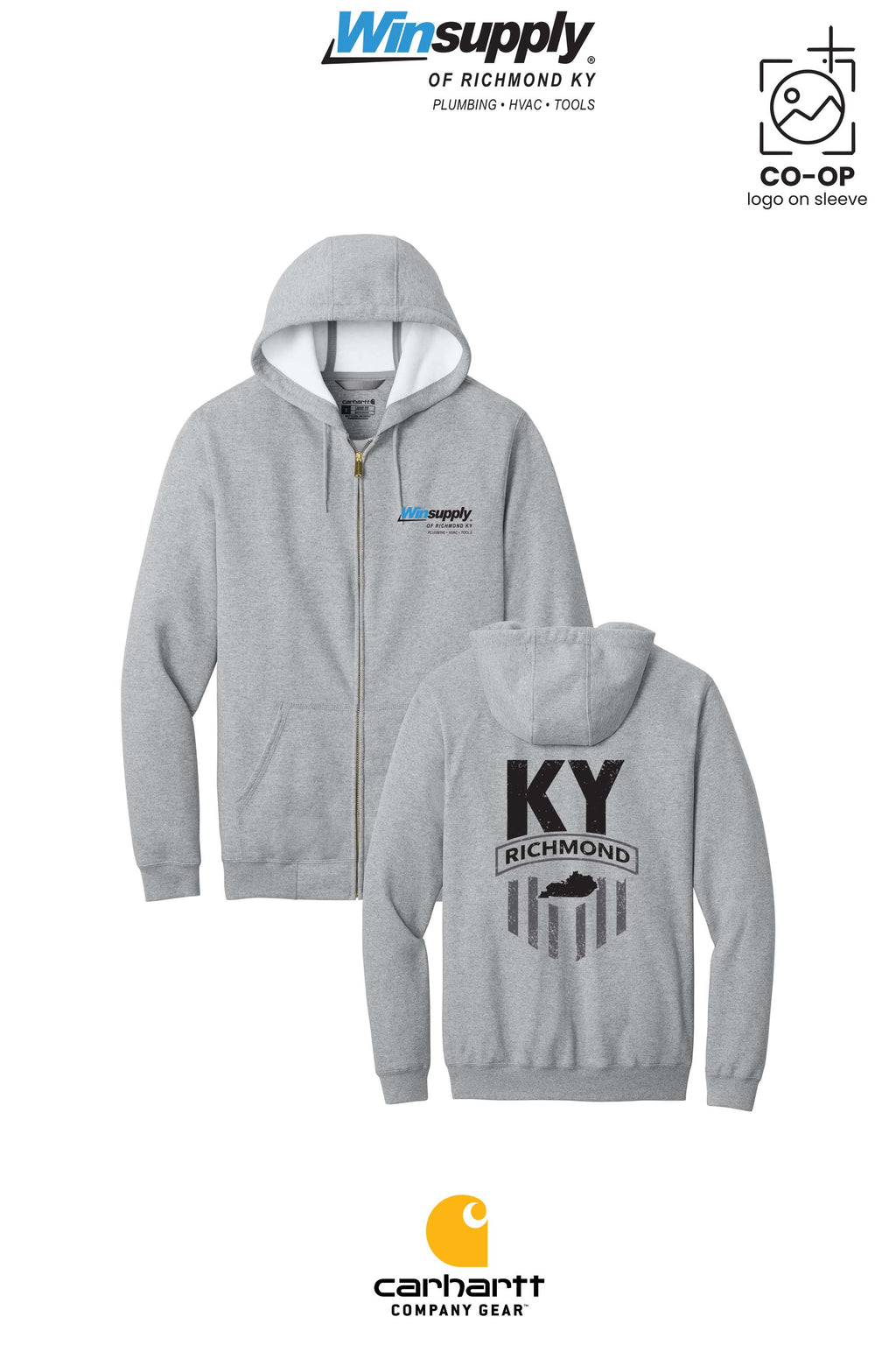 Carhartt® Midweight Hooded Zip-Front Sweatshirt - Winsupply of Richmond KY