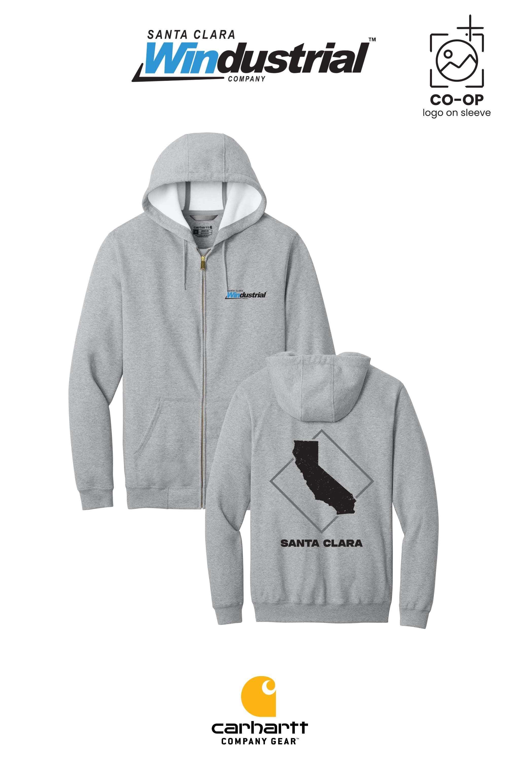 Carhartt® Midweight Hooded Zip-Front Sweatshirt - Santa Clara Windustrial