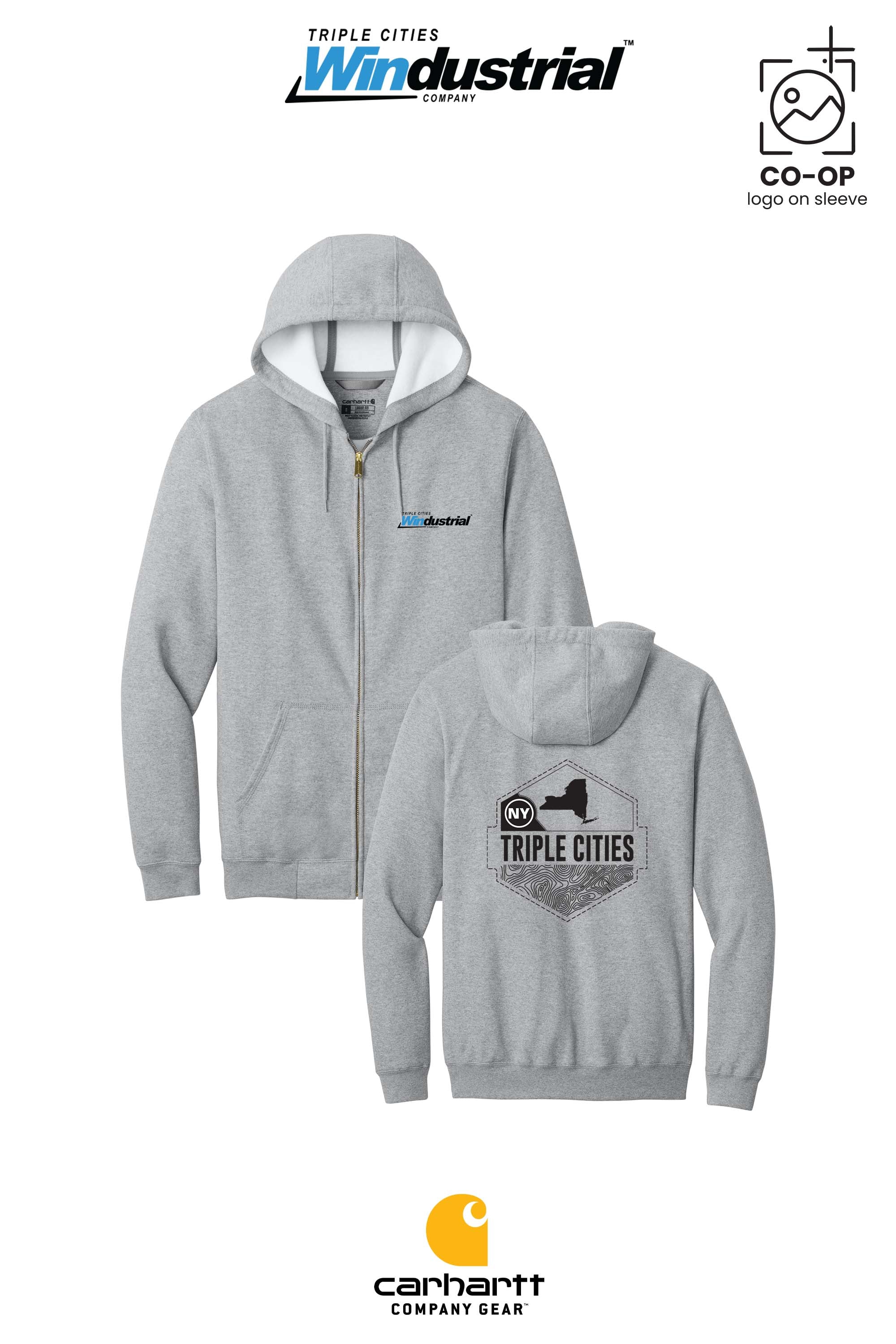 Carhartt® Midweight Hooded Zip-Front Sweatshirt - Windustrial Triple Cities