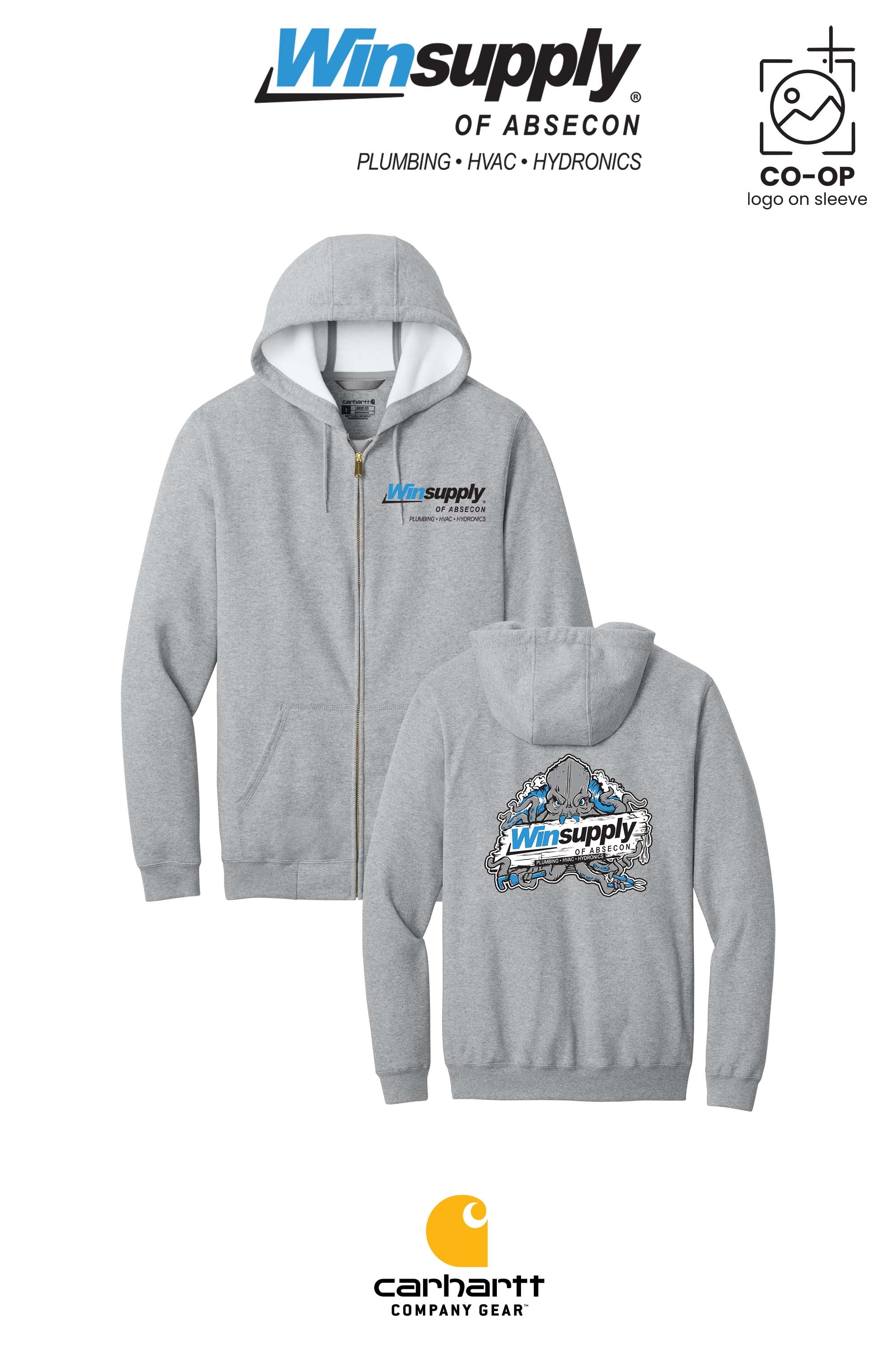 Carhartt® Midweight Hooded Zip-Front Sweatshirt - Winsupply of Absecon