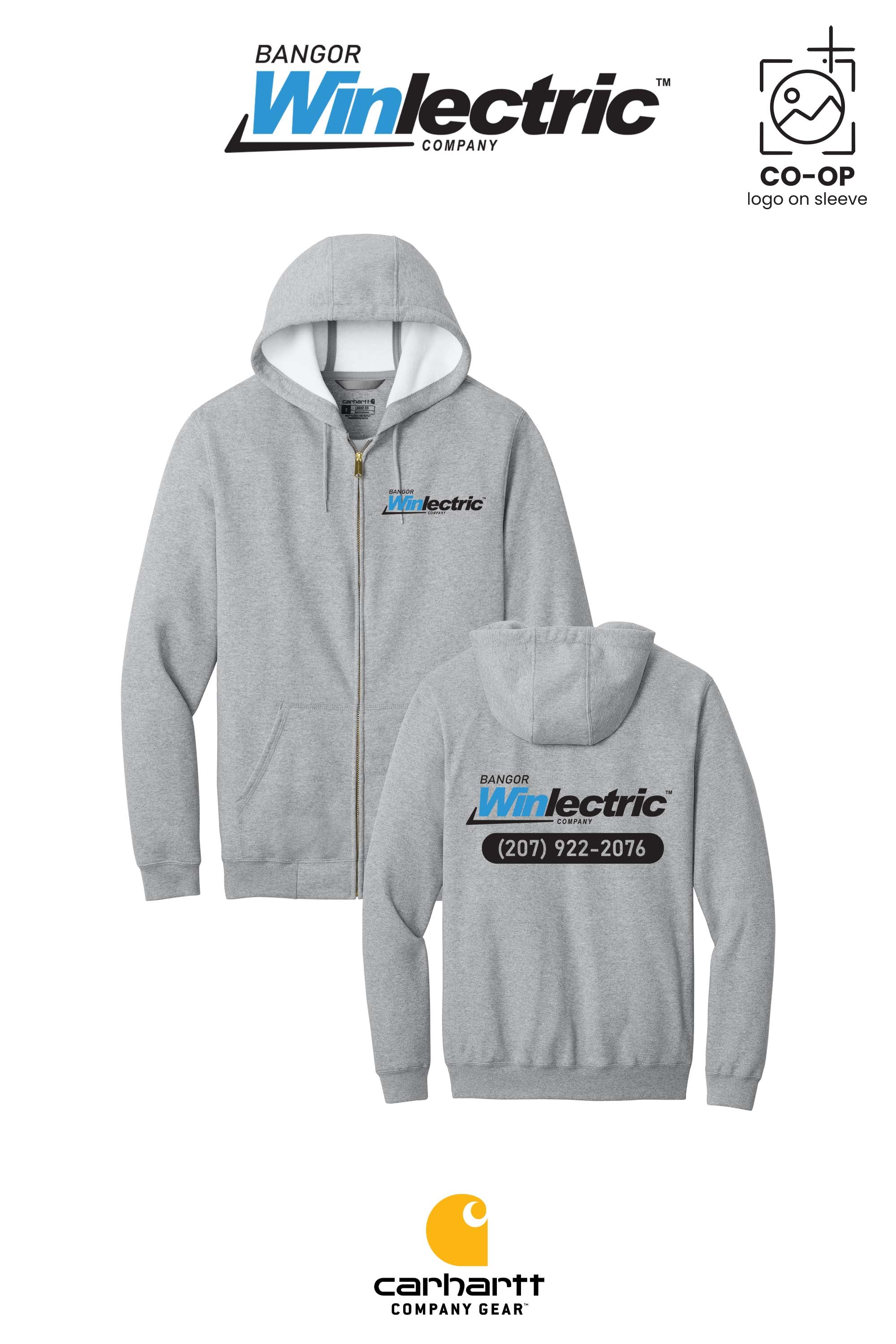 Carhartt® Midweight Hooded Zip-Front Sweatshirt - Winlectric Bangor
