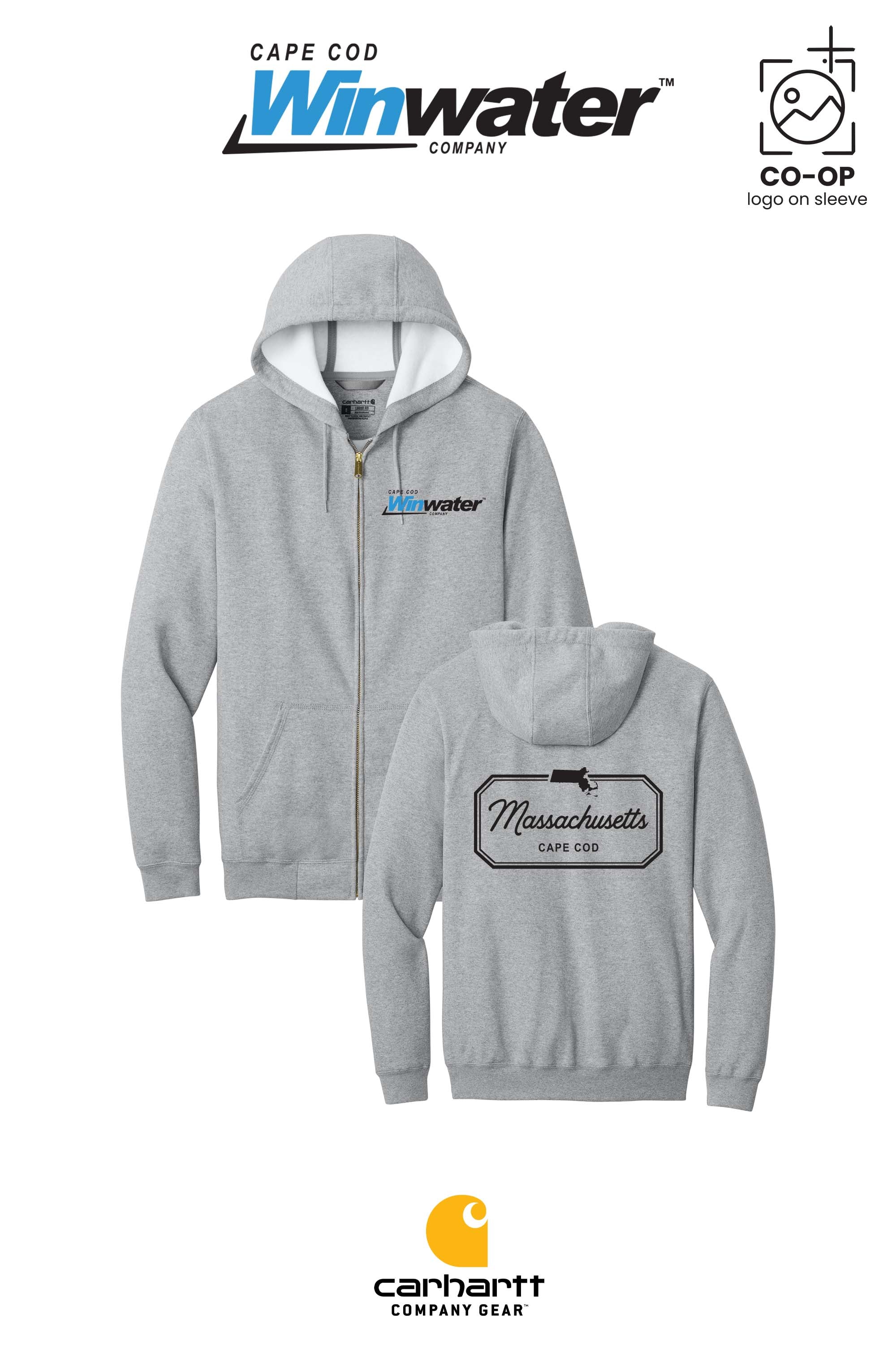 Carhartt® Midweight Hooded Zip-Front Sweatshirt - Winwater Cape Cod