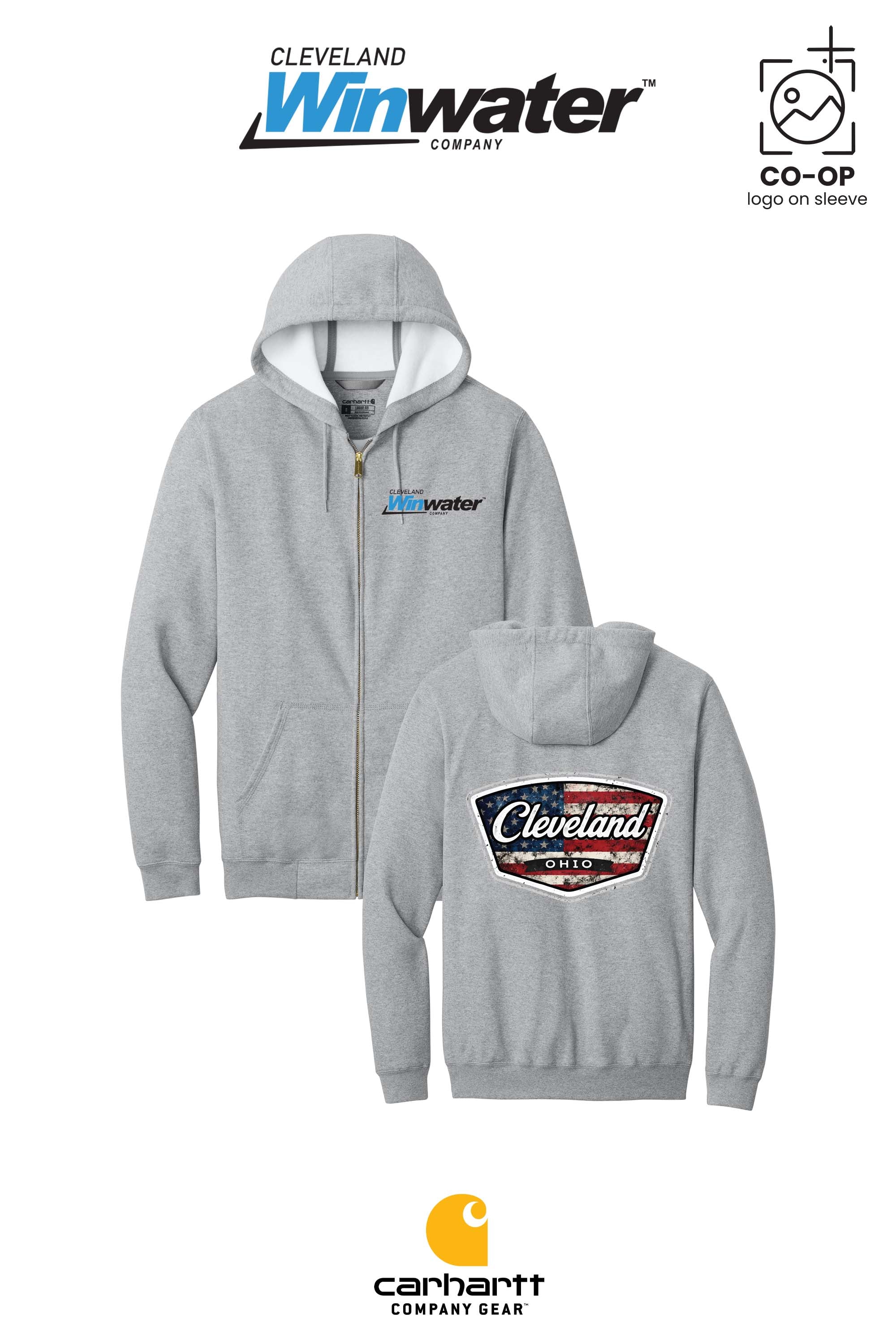 Carhartt® Midweight Hooded Zip-Front Sweatshirt - Winwater of Cleveland