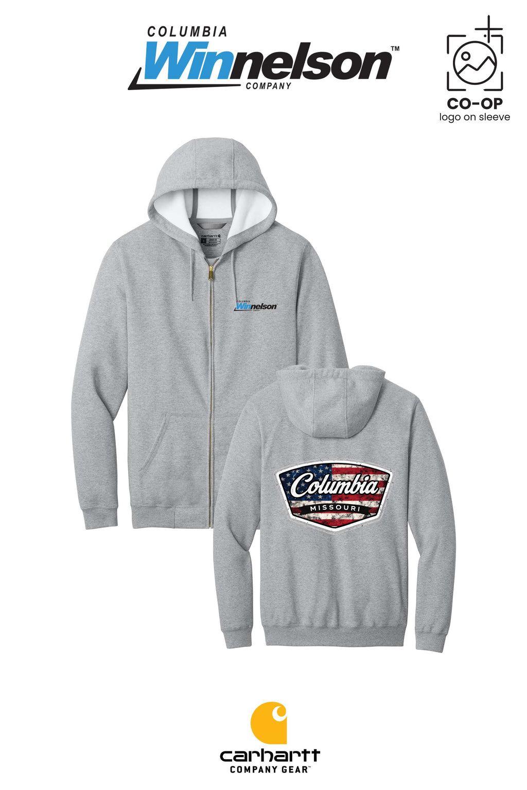 Carhartt® Midweight Hooded Zip-Front Sweatshirt - Columbia MO Winnelson