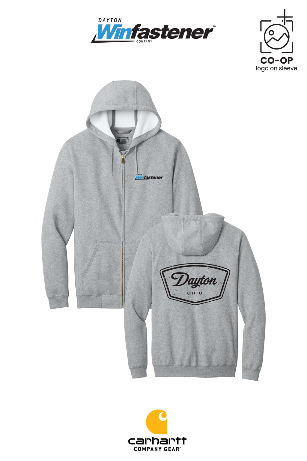 Carhartt® Midweight Hooded Zip-Front Sweatshirt - Dayton Winfastener