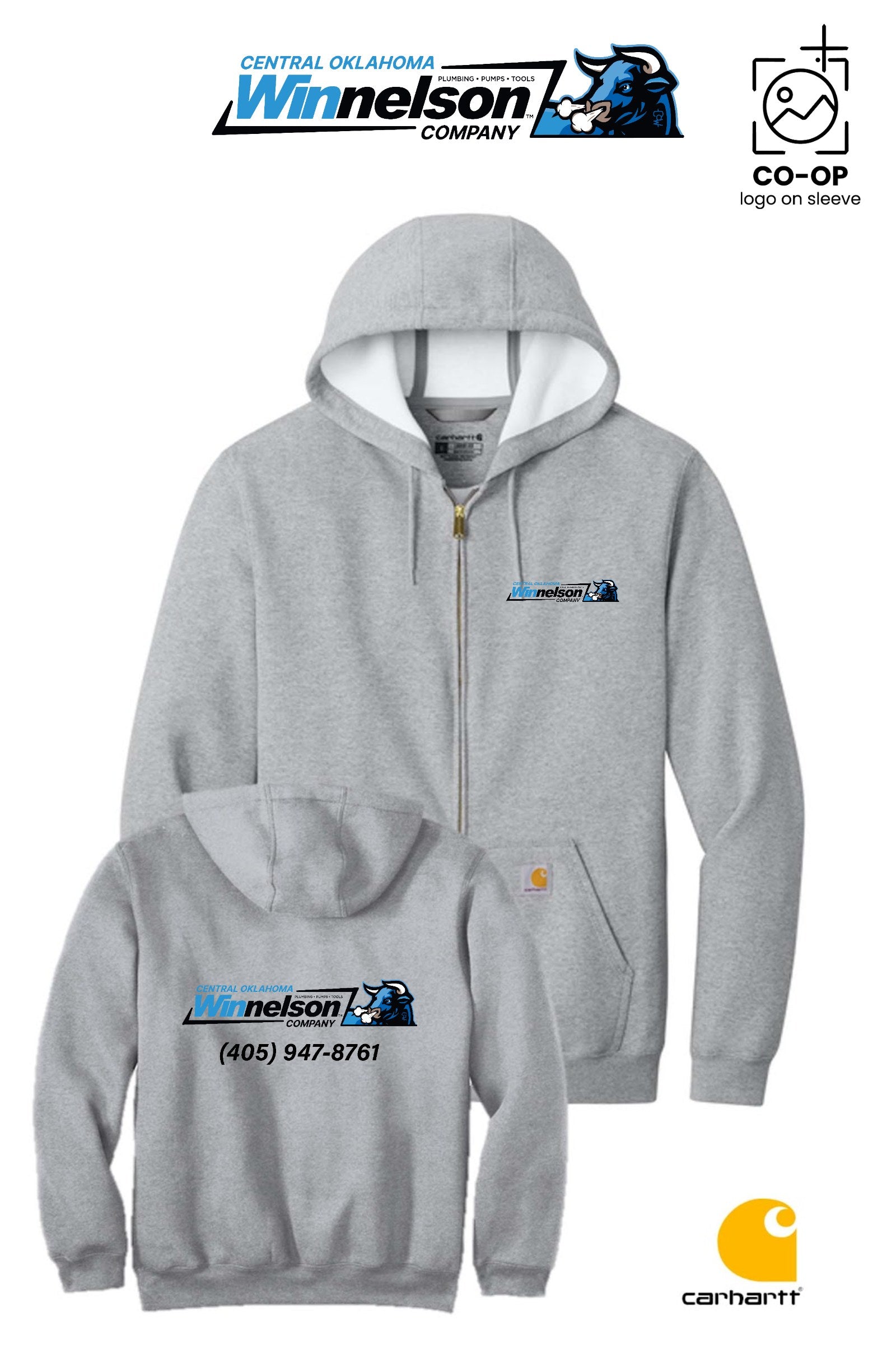 Carhartt® Midweight Hooded Zip-Front Sweatshirt - Winnelson Central Oklahoma