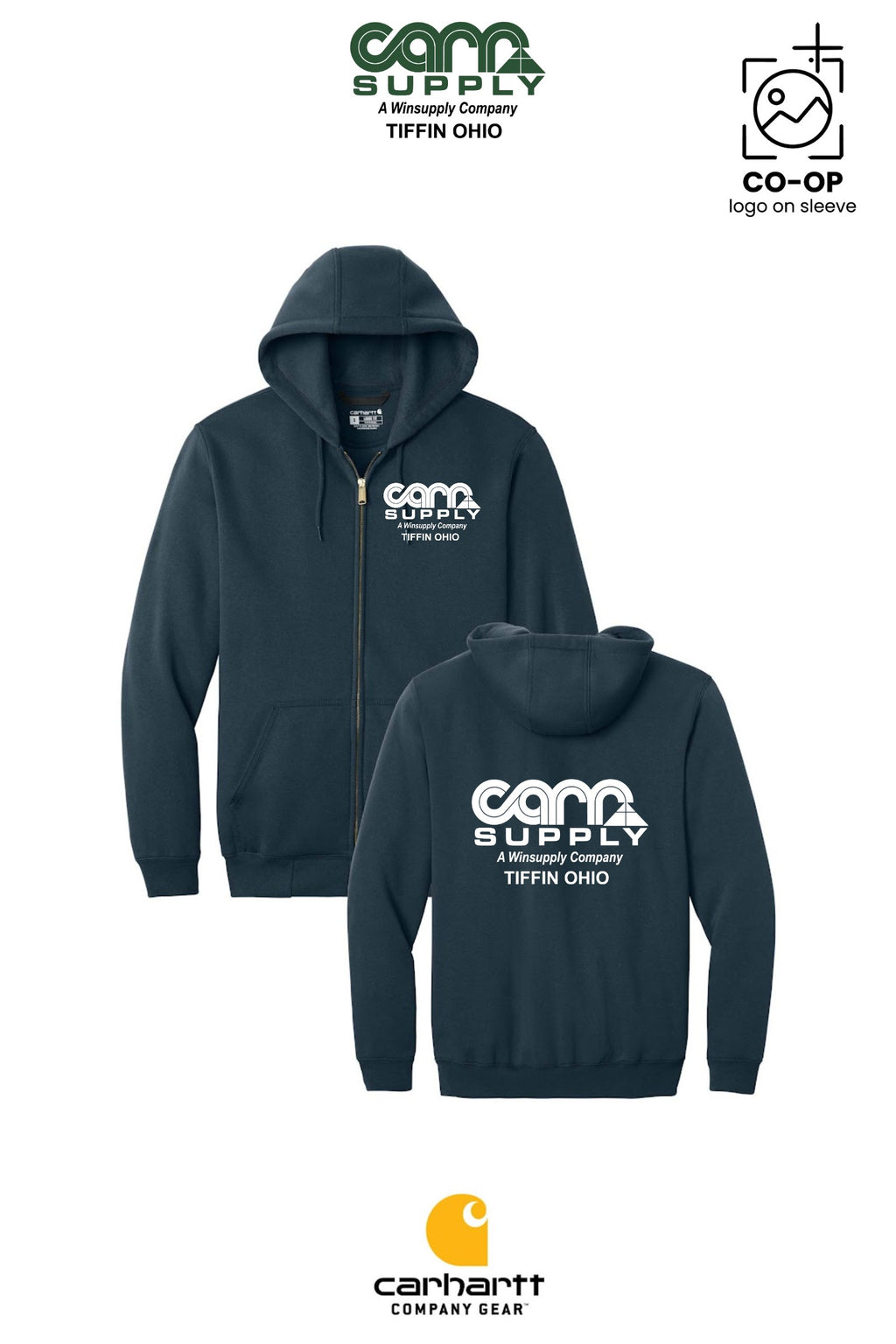 Carhartt® Midweight Hooded Zip-Front Sweatshirt - Carr Supply - Tiffin