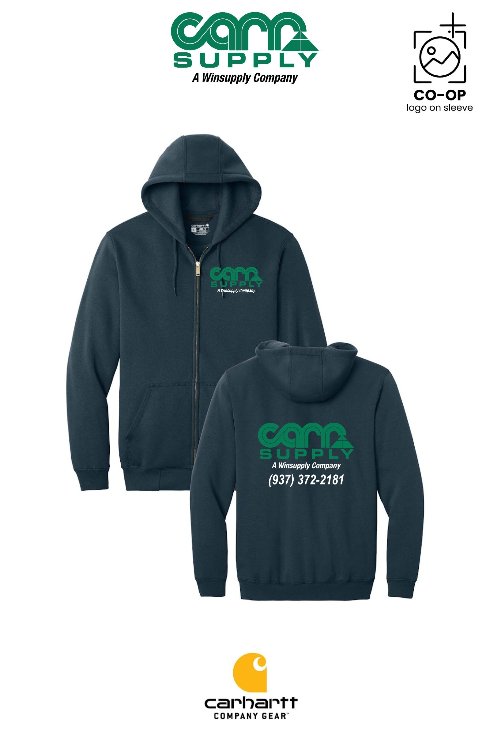 Carhartt® Midweight Hooded Zip-Front Sweatshirt - Carr Supply - Xenia