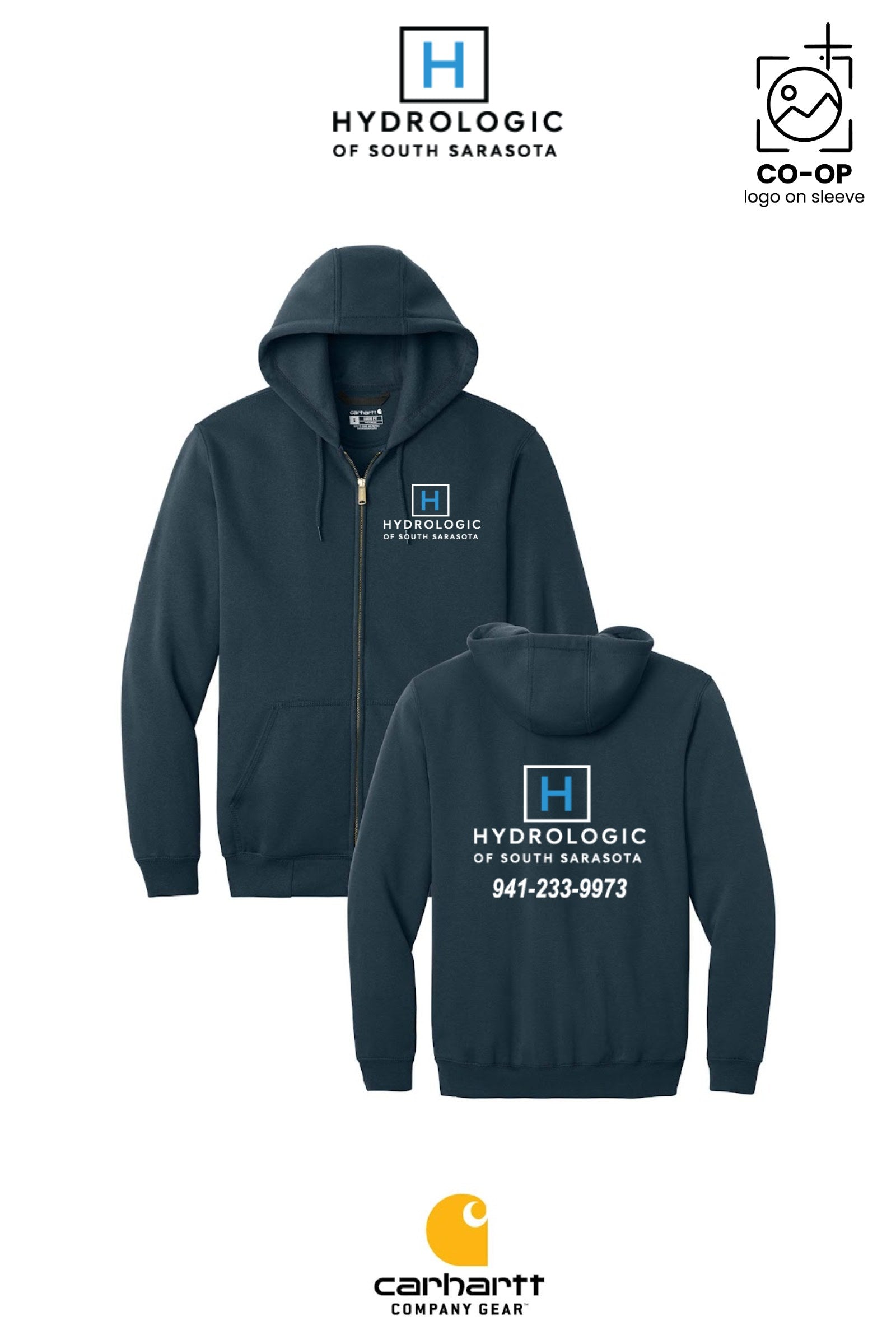 Carhartt® Midweight Hooded Zip-Front Sweatshirt - Winsupply Sarasota FL Co.