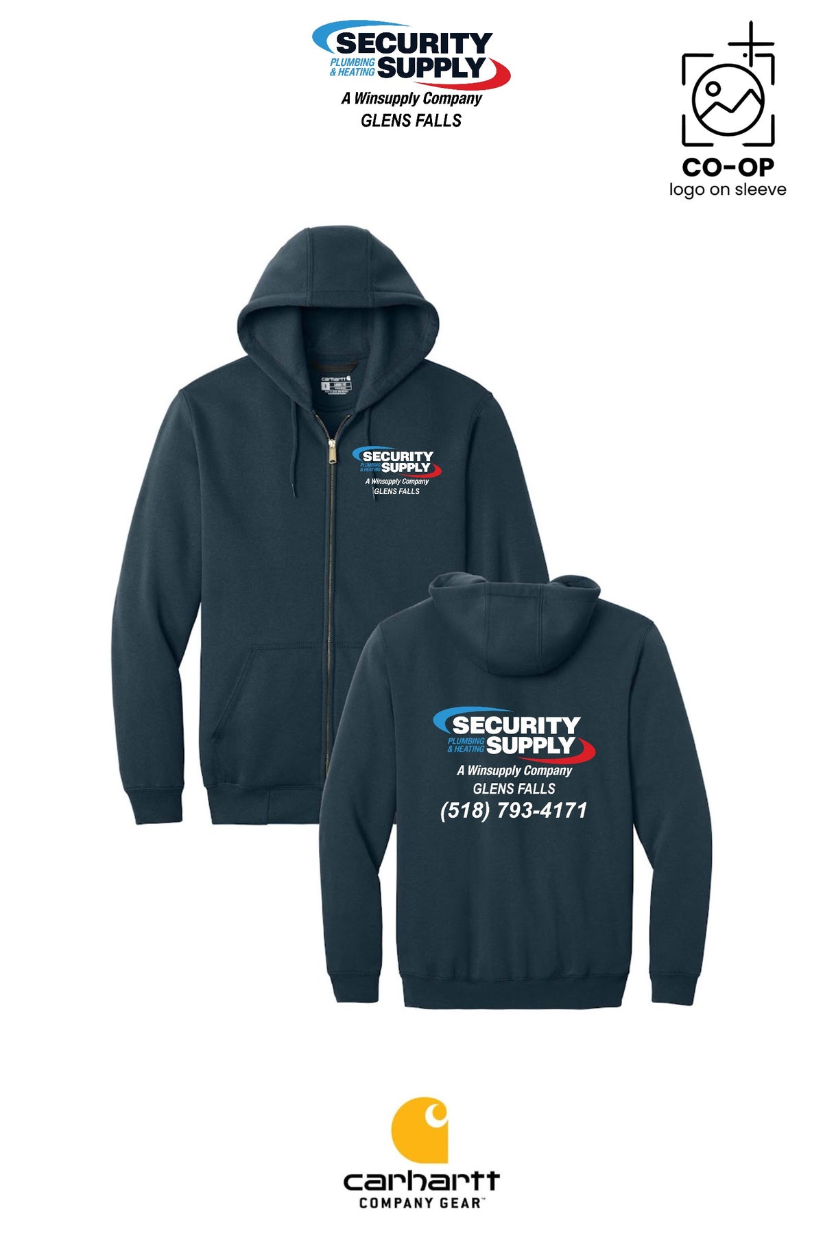 Carhartt® Midweight Hooded Zip-Front Sweatshirt - SPHS Glens Falls