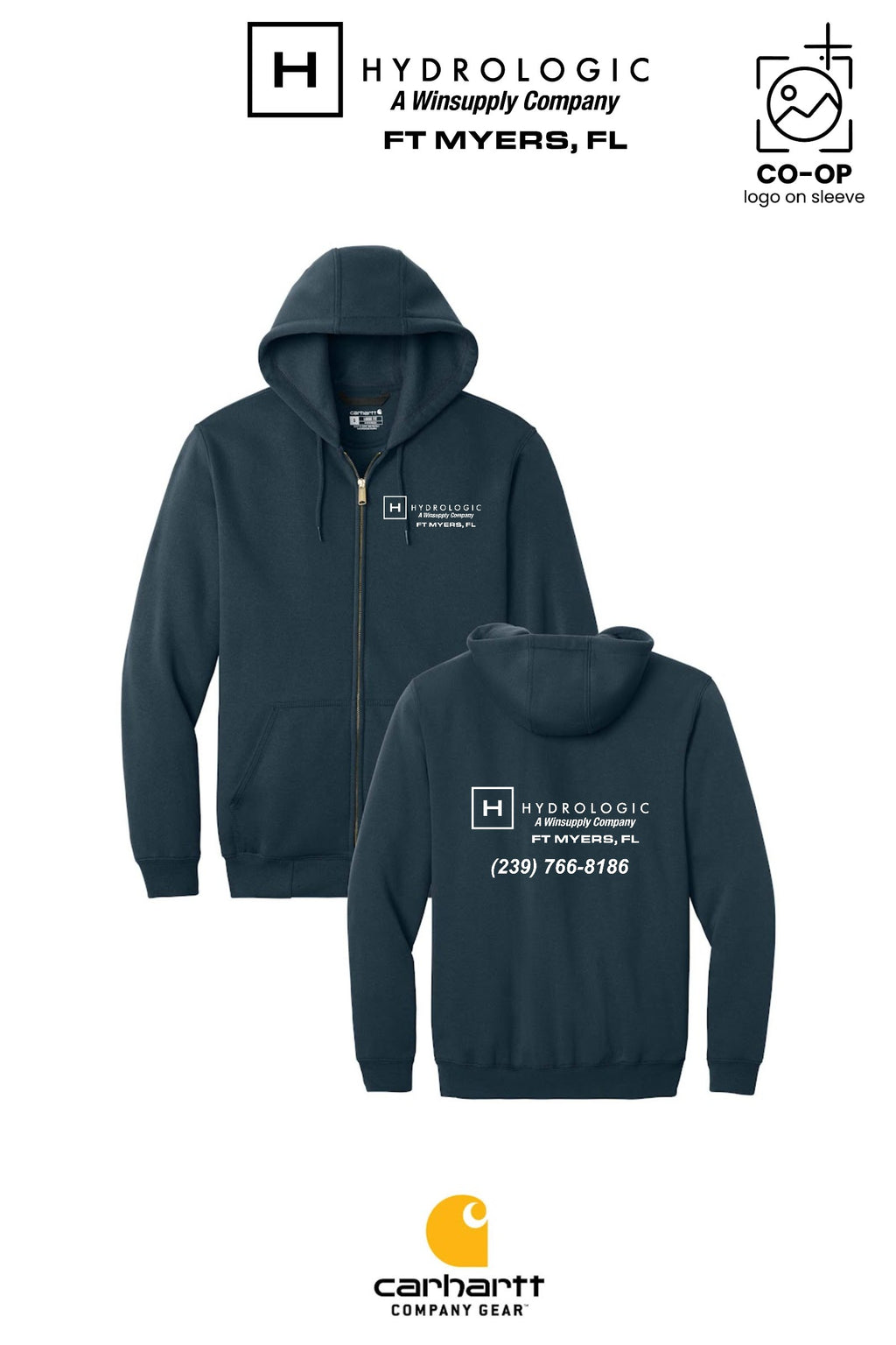 Carhartt® Midweight Hooded Zip-Front Sweatshirt - Winsupply Ft Myers FL Co.