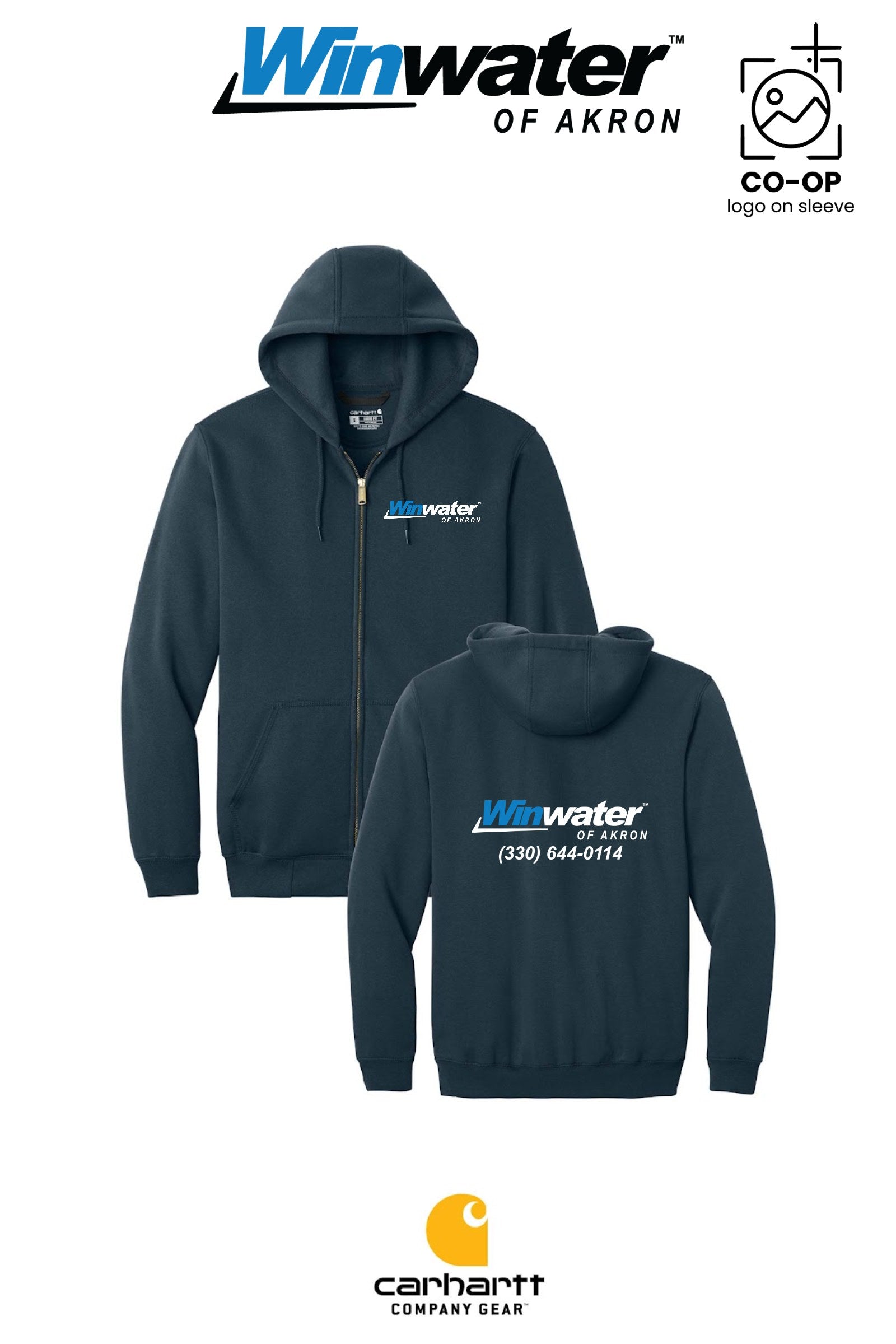 Carhartt® Midweight Hooded Zip-Front Sweatshirt - Winwater of Akron