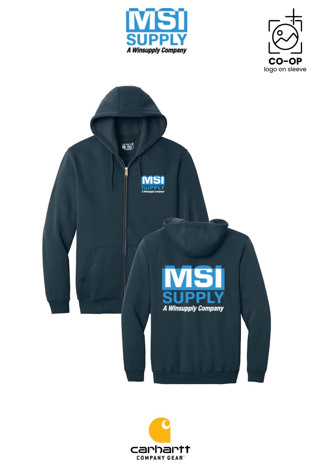 Carhartt® Midweight Hooded Zip-Front Sweatshirt - MSI Supply Houston