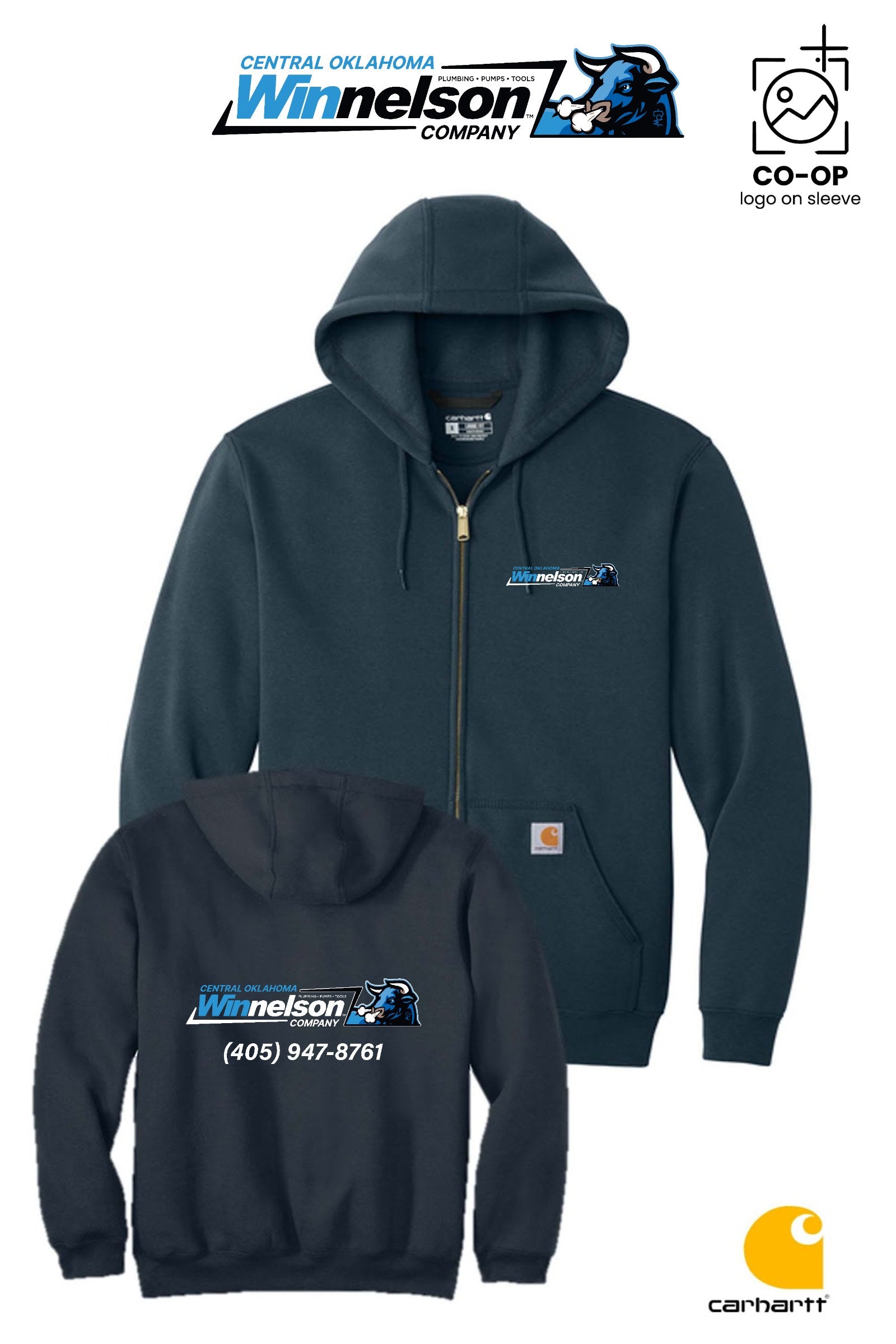 Carhartt® Midweight Hooded Zip-Front Sweatshirt - Winnelson Central Oklahoma