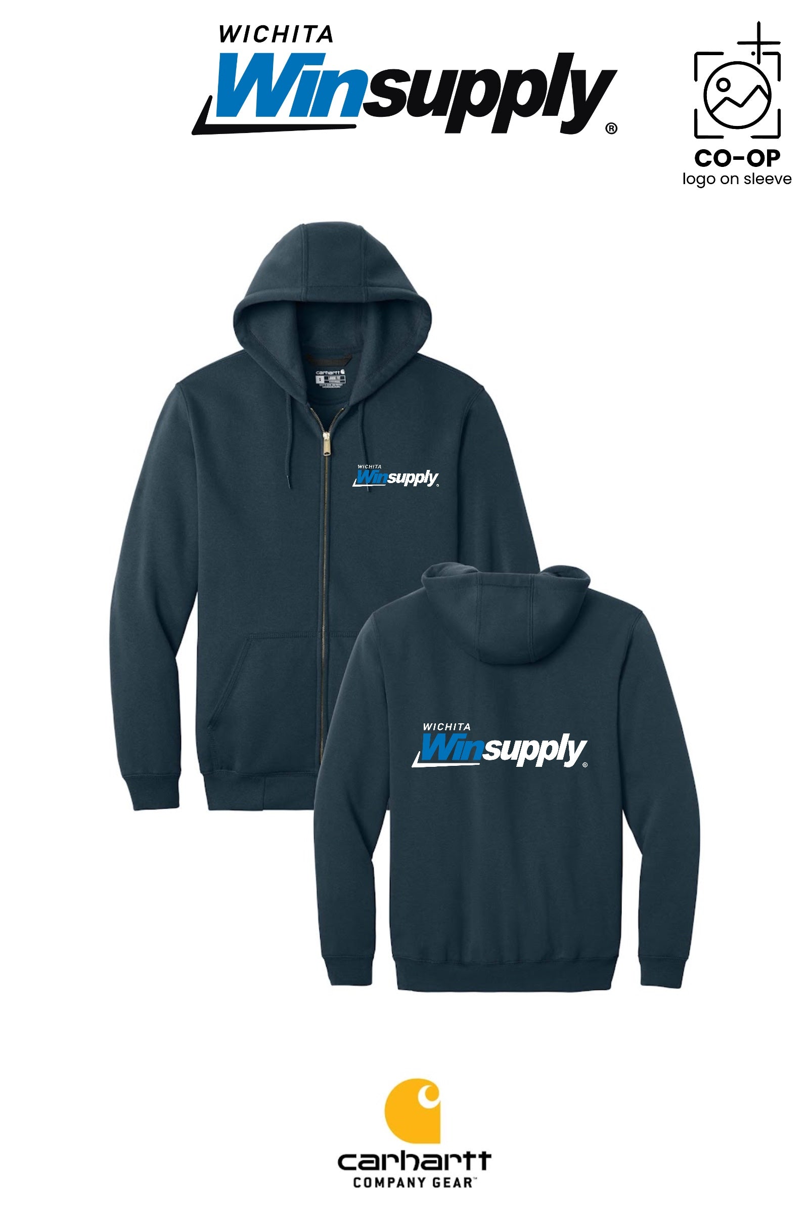 Carhartt® Midweight Hooded Zip-Front Sweatshirt - Wichita Winsupply