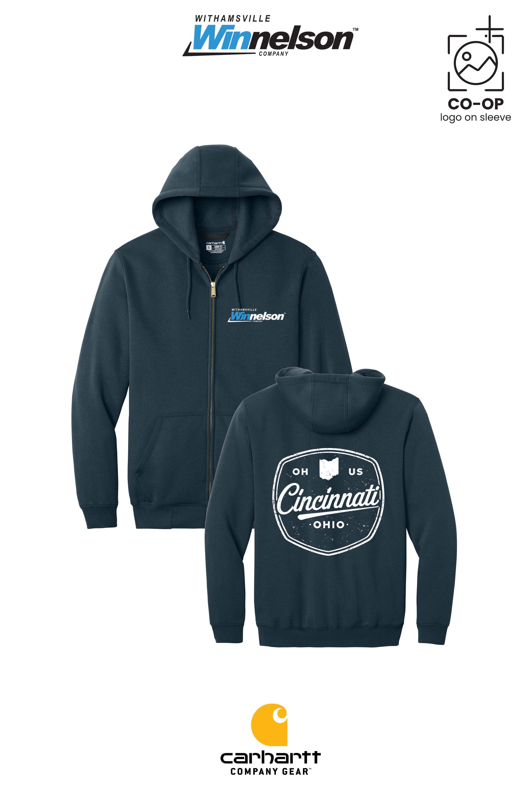 Carhartt® Midweight Hooded Zip-Front Sweatshirt - Withamsville Winnelson