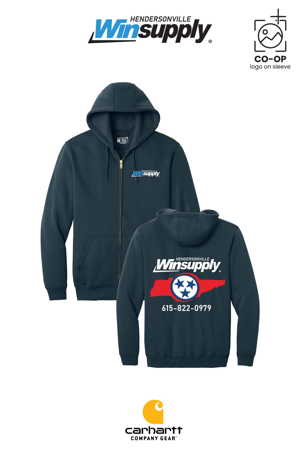 Carhartt® Midweight Hooded Zip-Front Sweatshirt - Winsupply of Hendersonville