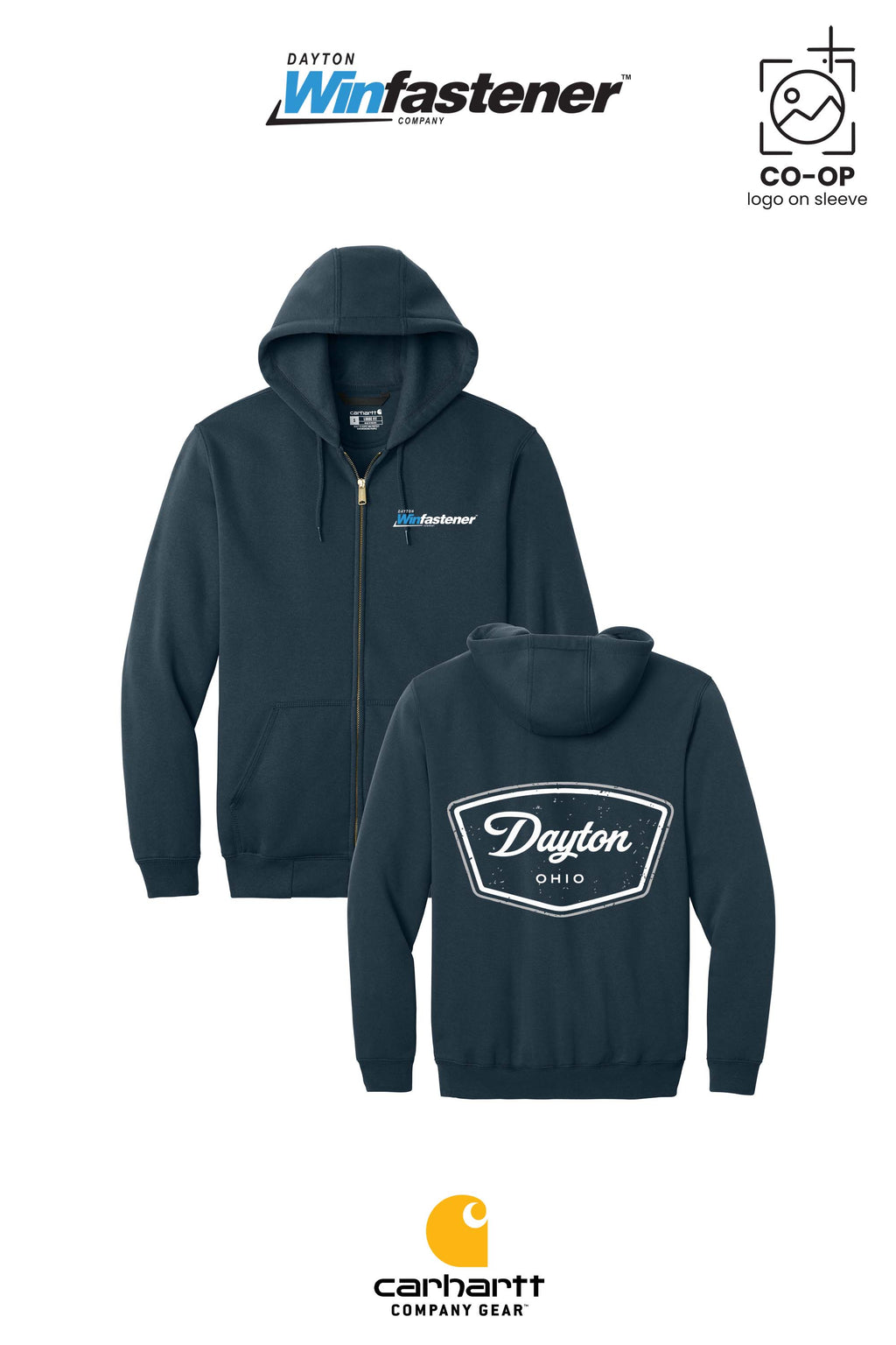 Carhartt® Midweight Hooded Zip-Front Sweatshirt - Dayton Winfastener