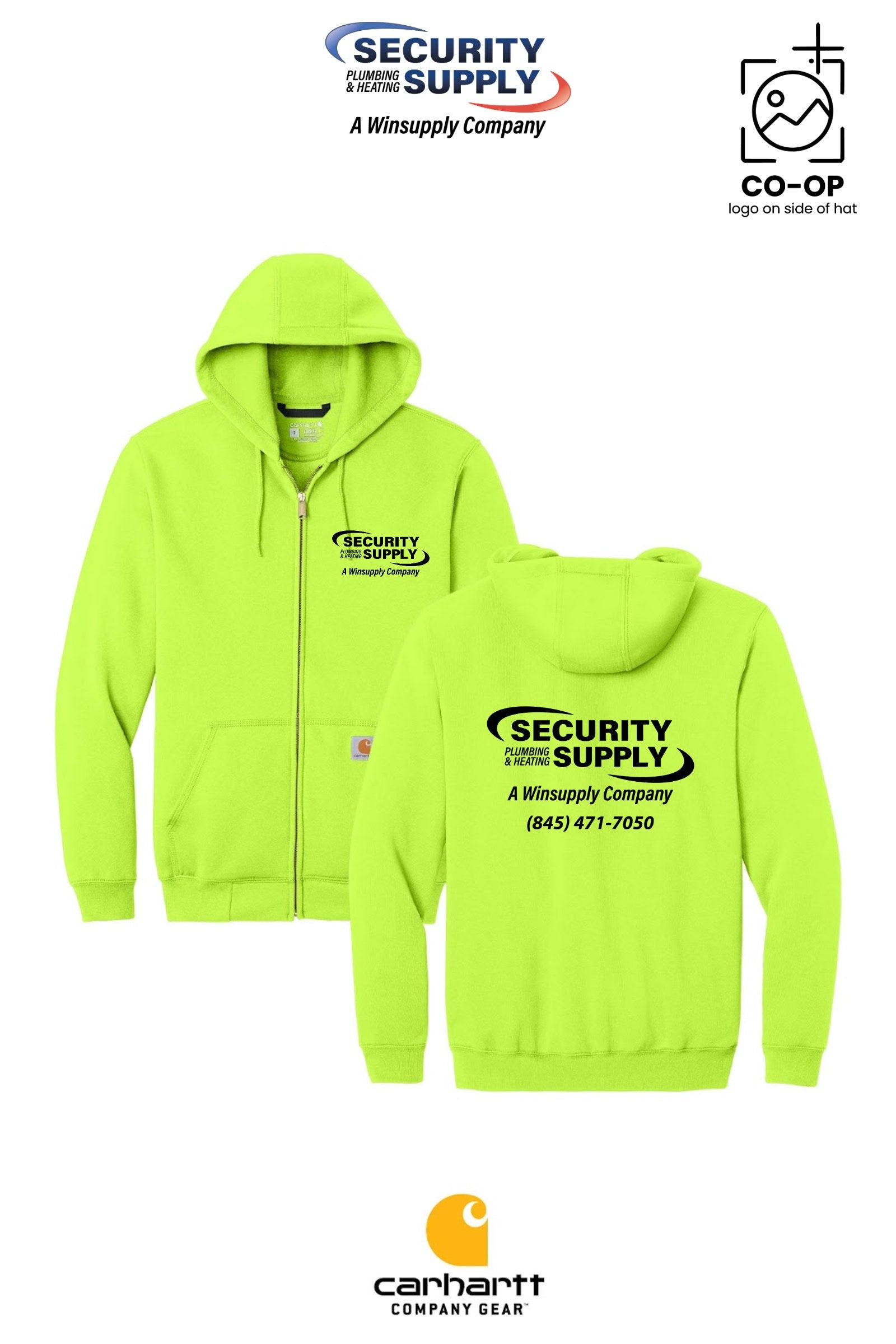 Carhartt® Midweight Hooded Zip-Front Sweatshirt - Security Plumbing & Heating Supply - Poughkeepsie, NY