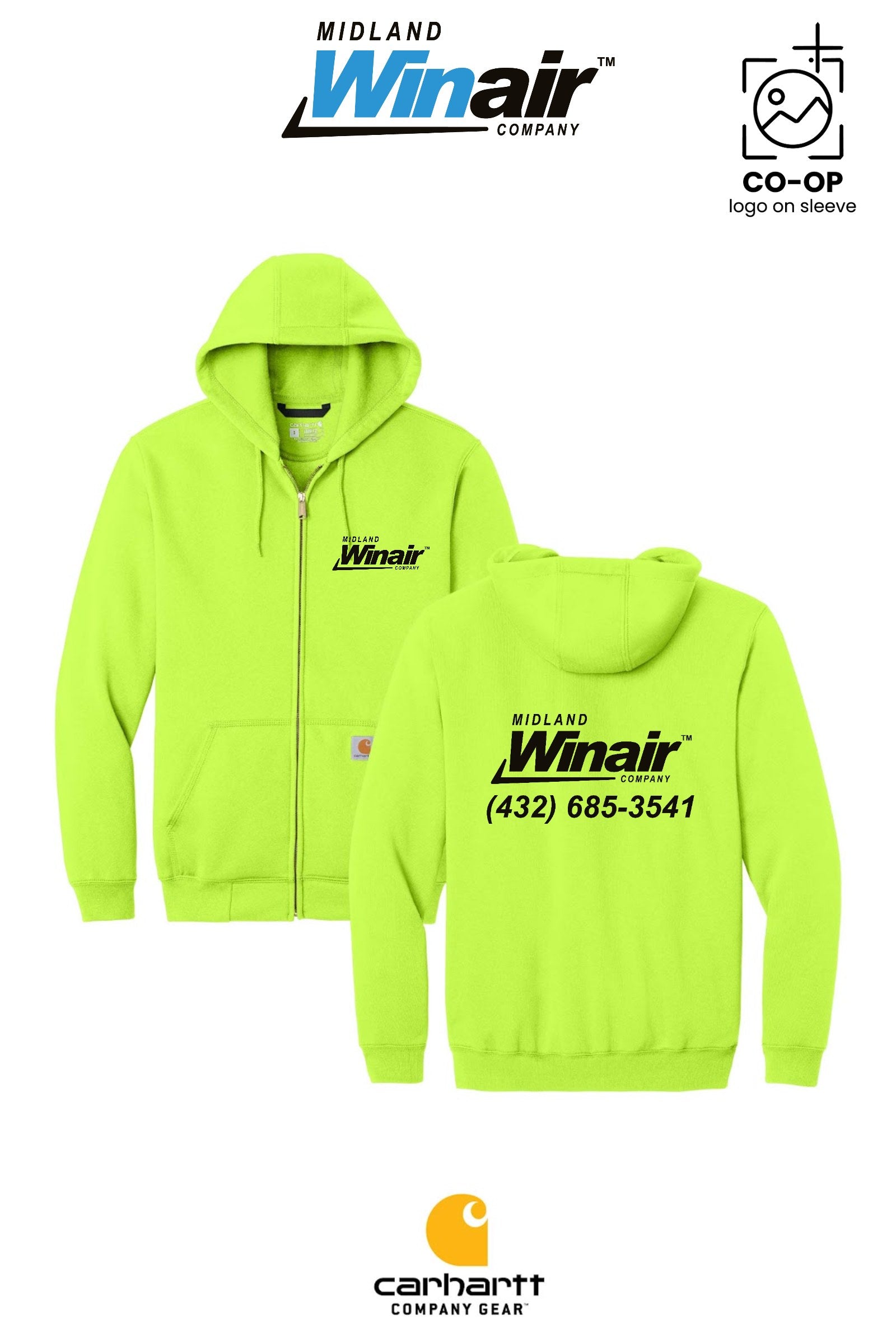 Carhartt® Midweight Hooded Zip-Front Sweatshirt - Midland Winair