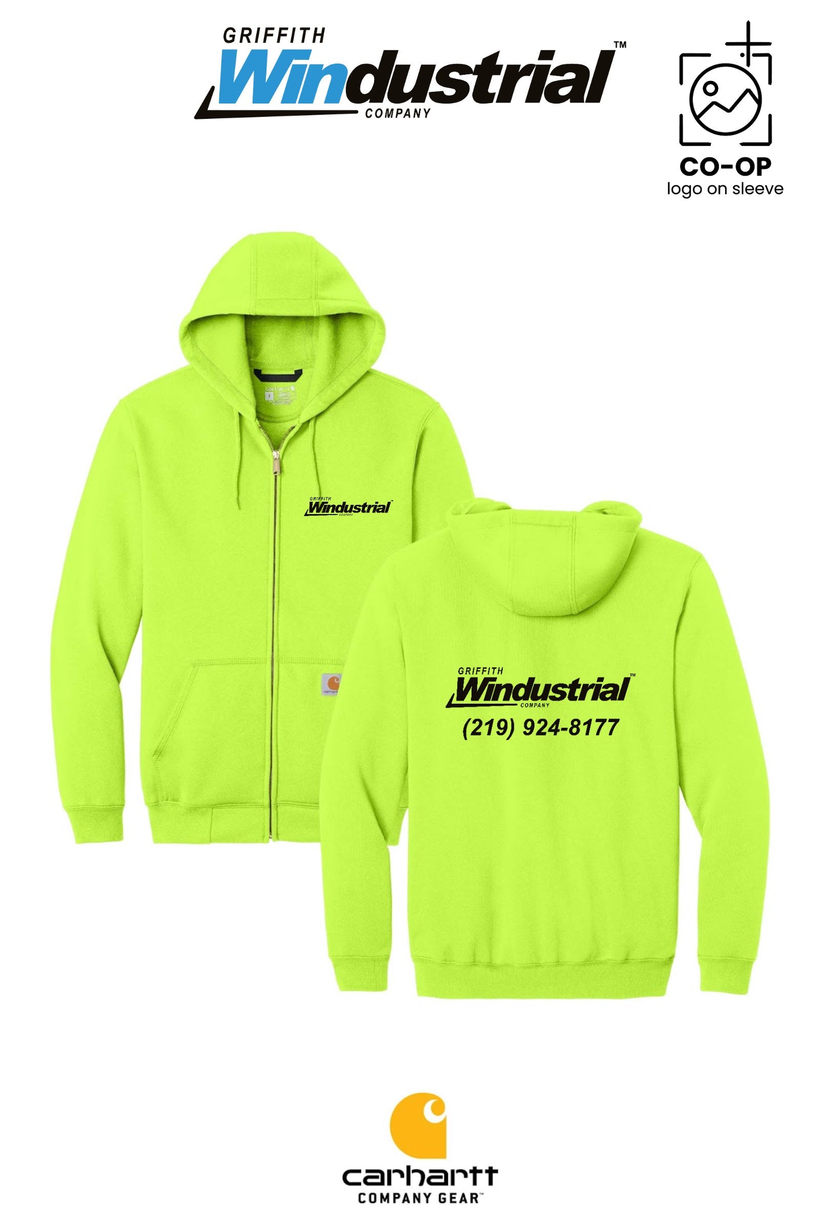 Carhartt® Midweight Hooded Zip-Front Sweatshirt - Griffith Windustrial