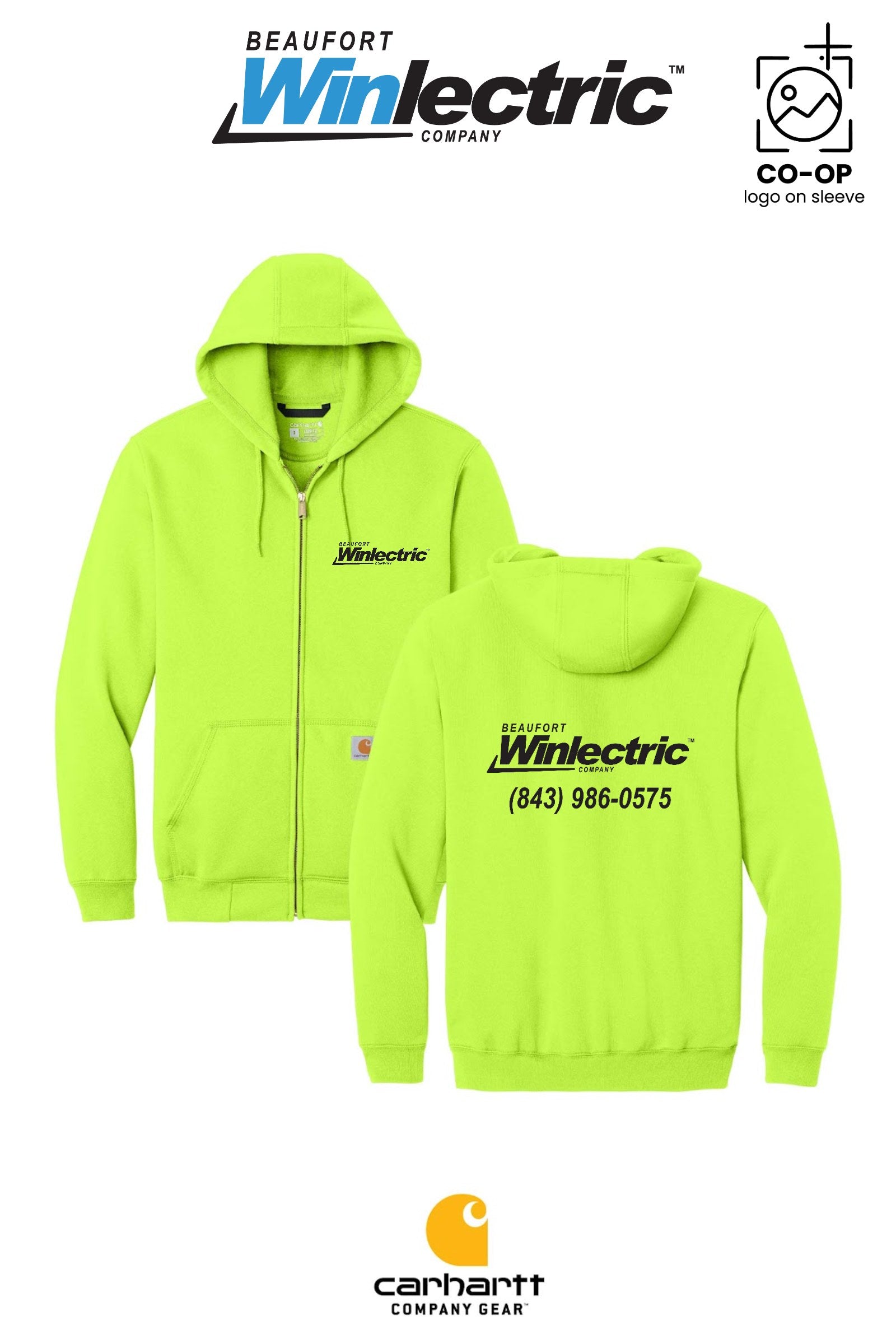 Carhartt® Midweight Hooded Zip-Front Sweatshirt - Beaufort Winlectric