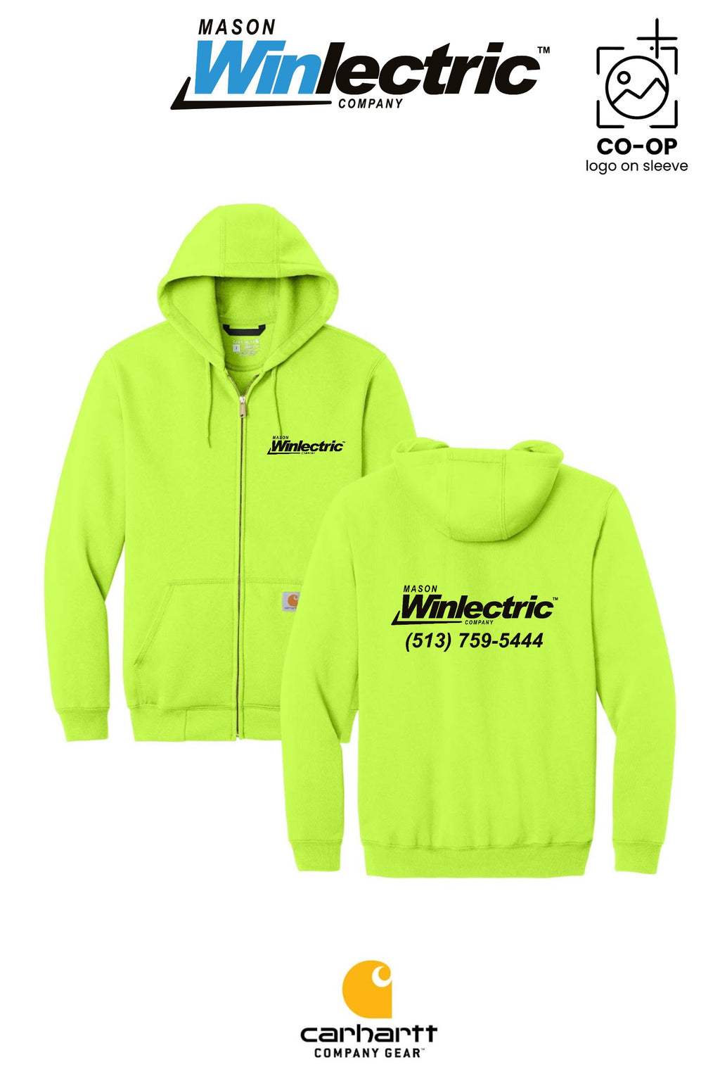 Carhartt® Midweight Hooded Zip-Front Sweatshirt - Mason Winlectric