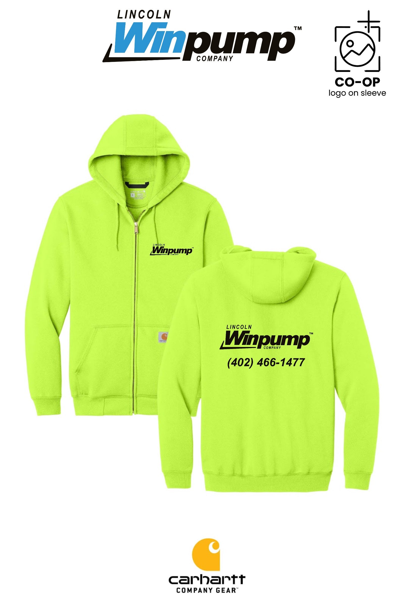 Carhartt® Midweight Hooded Zip-Front Sweatshirt - Lincoln Winpump