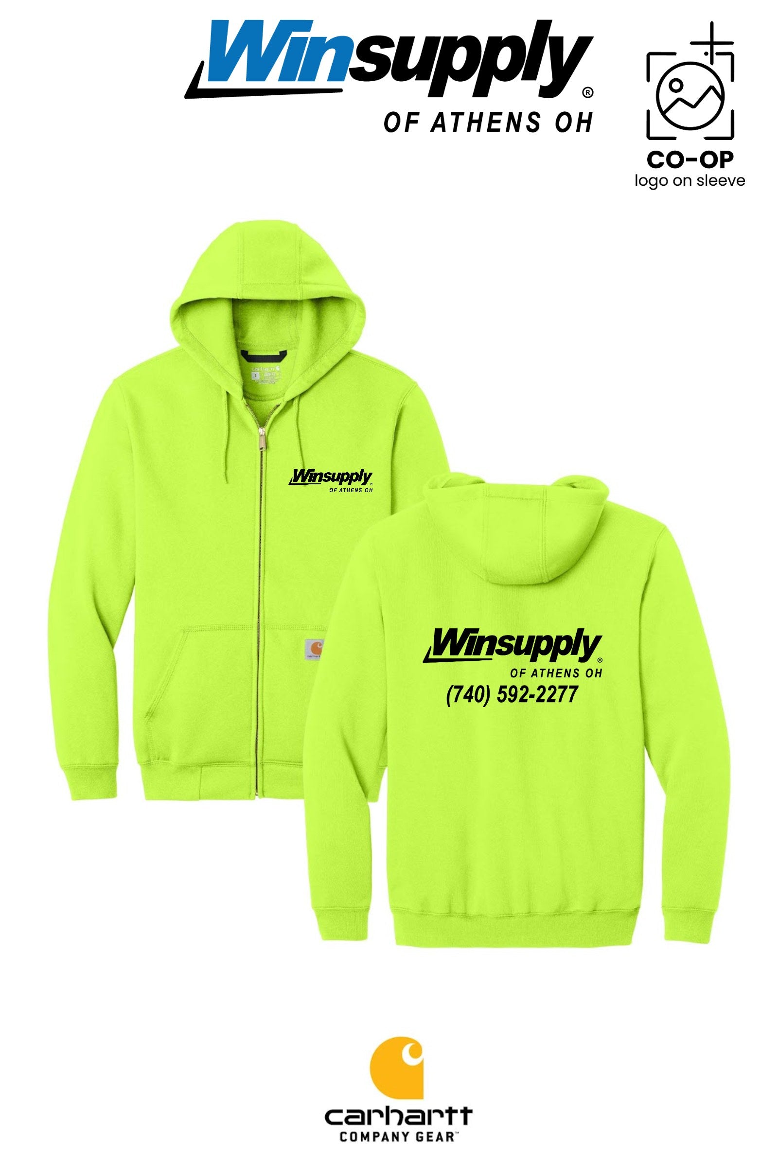 Carhartt® Midweight Hooded Zip-Front Sweatshirt - Winsupply of Athens OH