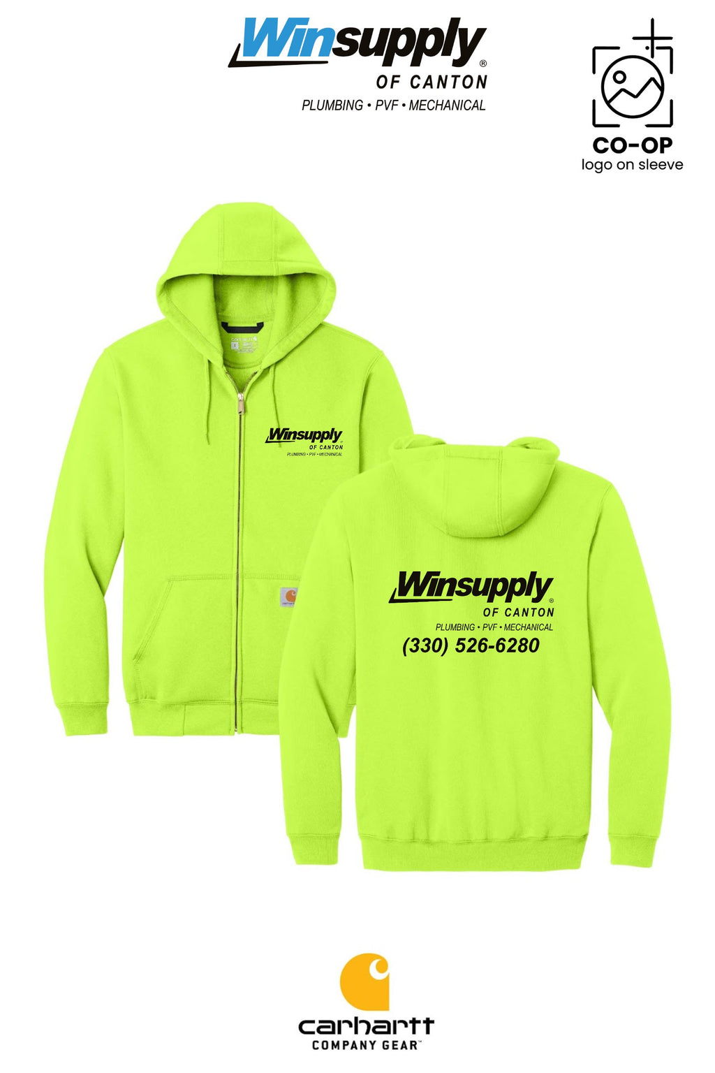 Carhartt® Midweight Hooded Zip-Front Sweatshirt - Winsupply of Canton
