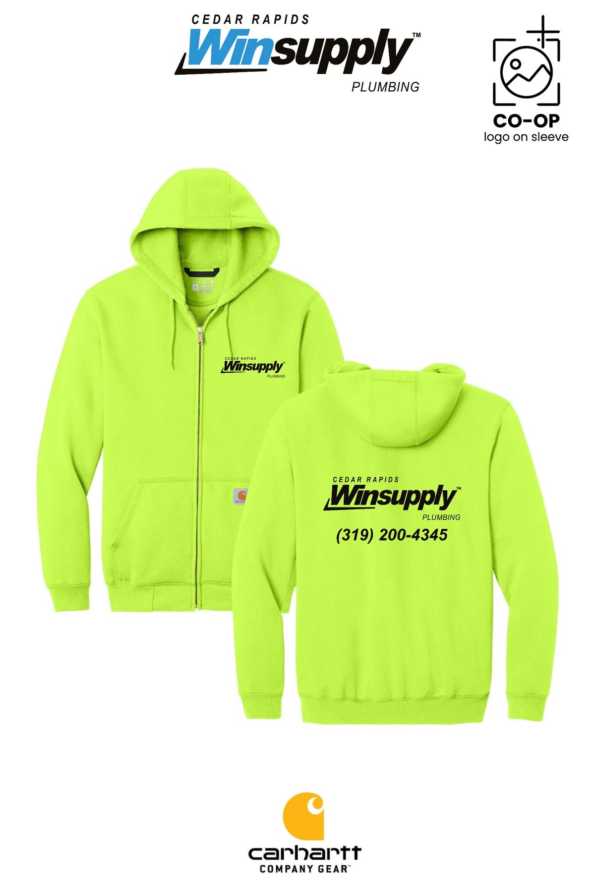 Carhartt® Midweight Hooded Zip-Front Sweatshirt - Cedar Rapids Winsupply