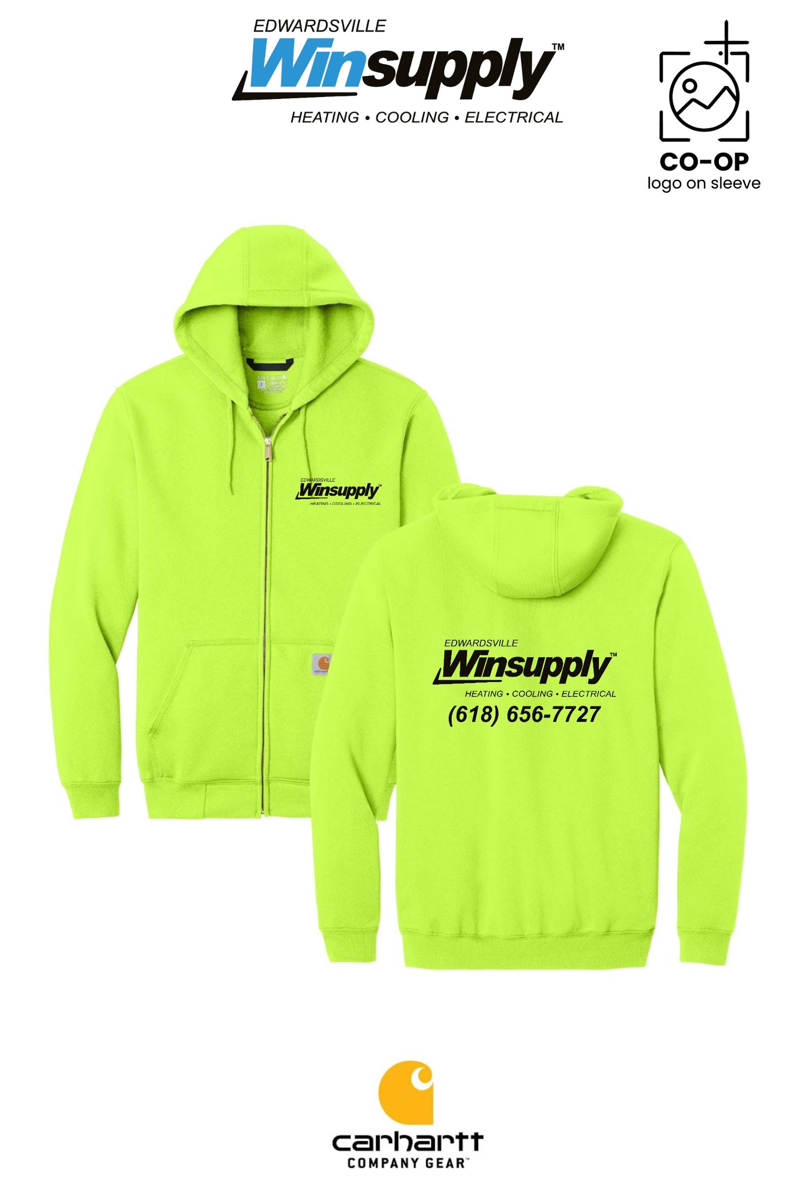 Carhartt® Midweight Hooded Zip-Front Sweatshirt - Edwardsville Winsupply