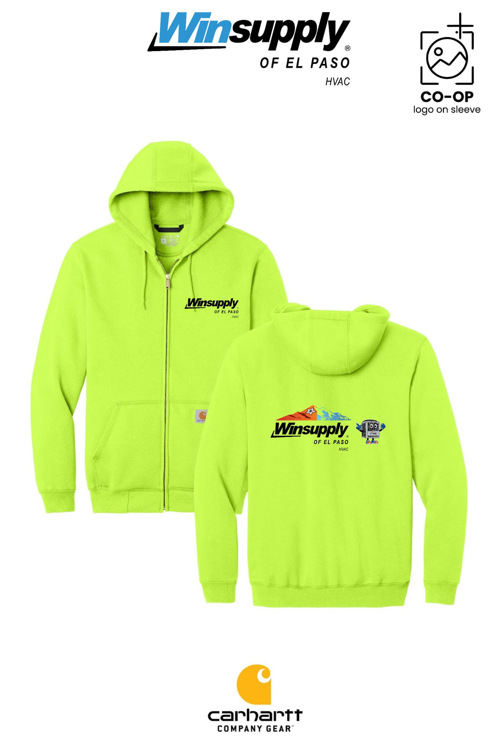 Carhartt® Midweight Hooded Zip-Front Sweatshirt - Winsupply of El Paso