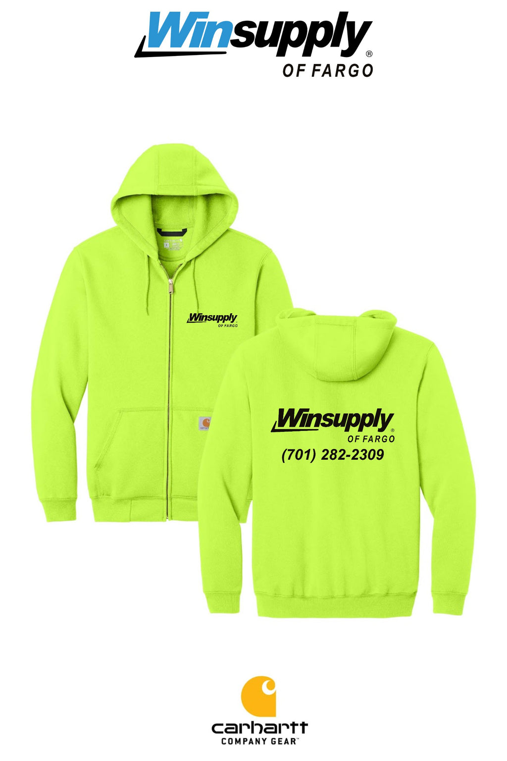 Carhartt® Midweight Hooded Zip-Front Sweatshirt - Winsupply of Fargo
