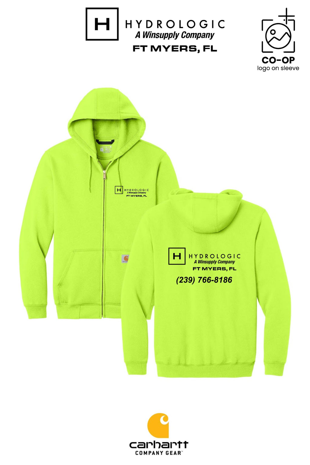 Carhartt® Midweight Hooded Zip-Front Sweatshirt - Winsupply Ft Myers FL Co.